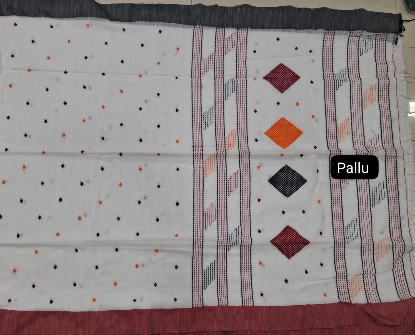 White Khadhi Cotton Saree