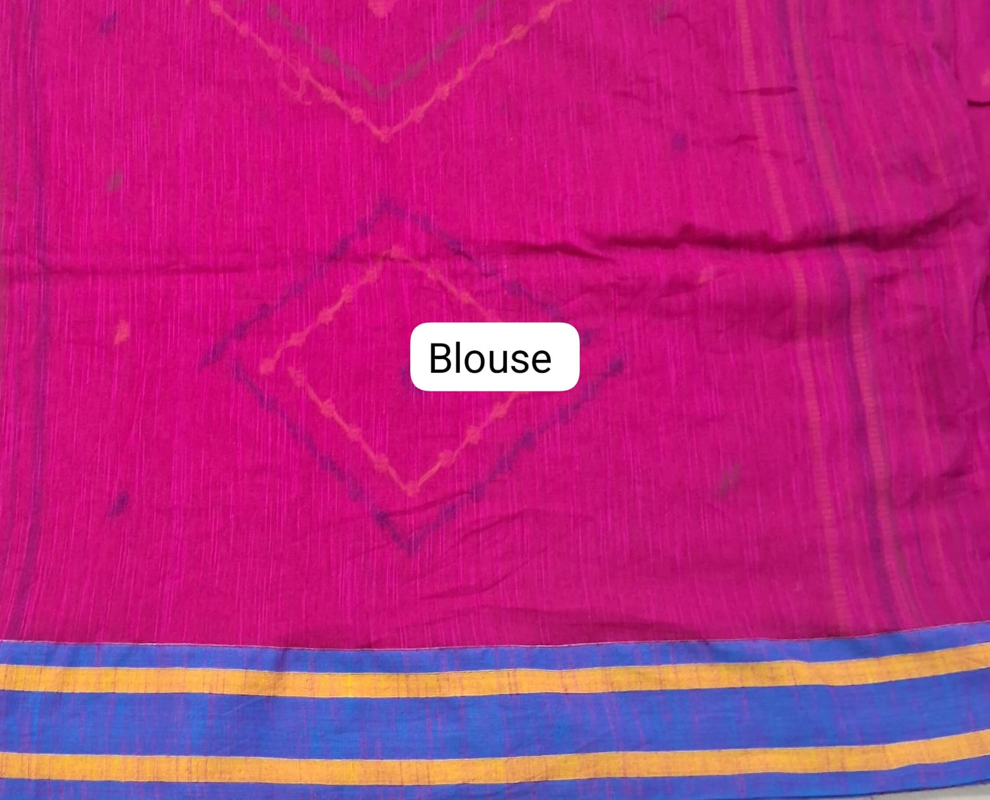 Fuchsia Pink Khadhi Cotton Saree