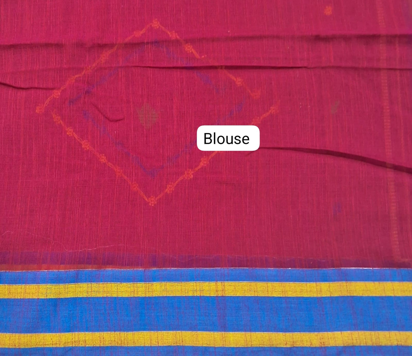 Dark Pink Khadhi Cotton Saree