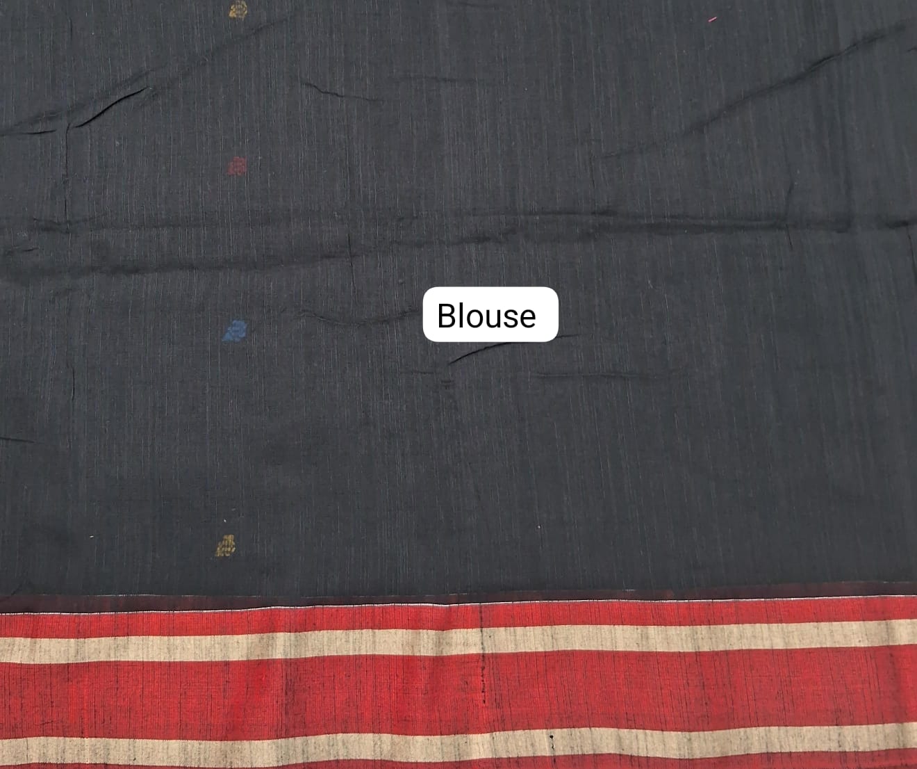 Black Khadhi Cotton Saree