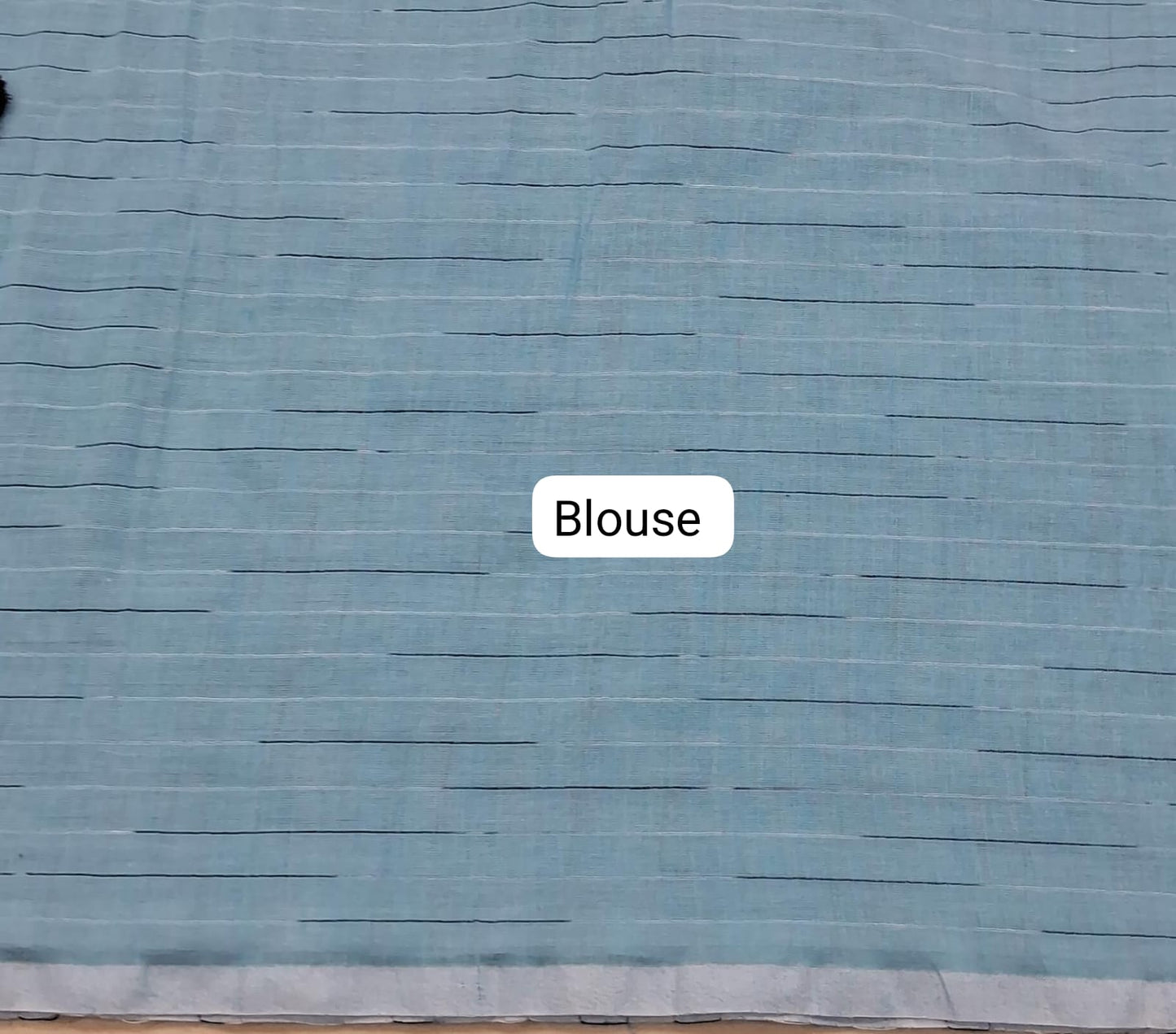 Sky Blue Khadhi Ikkat Cotton Saree