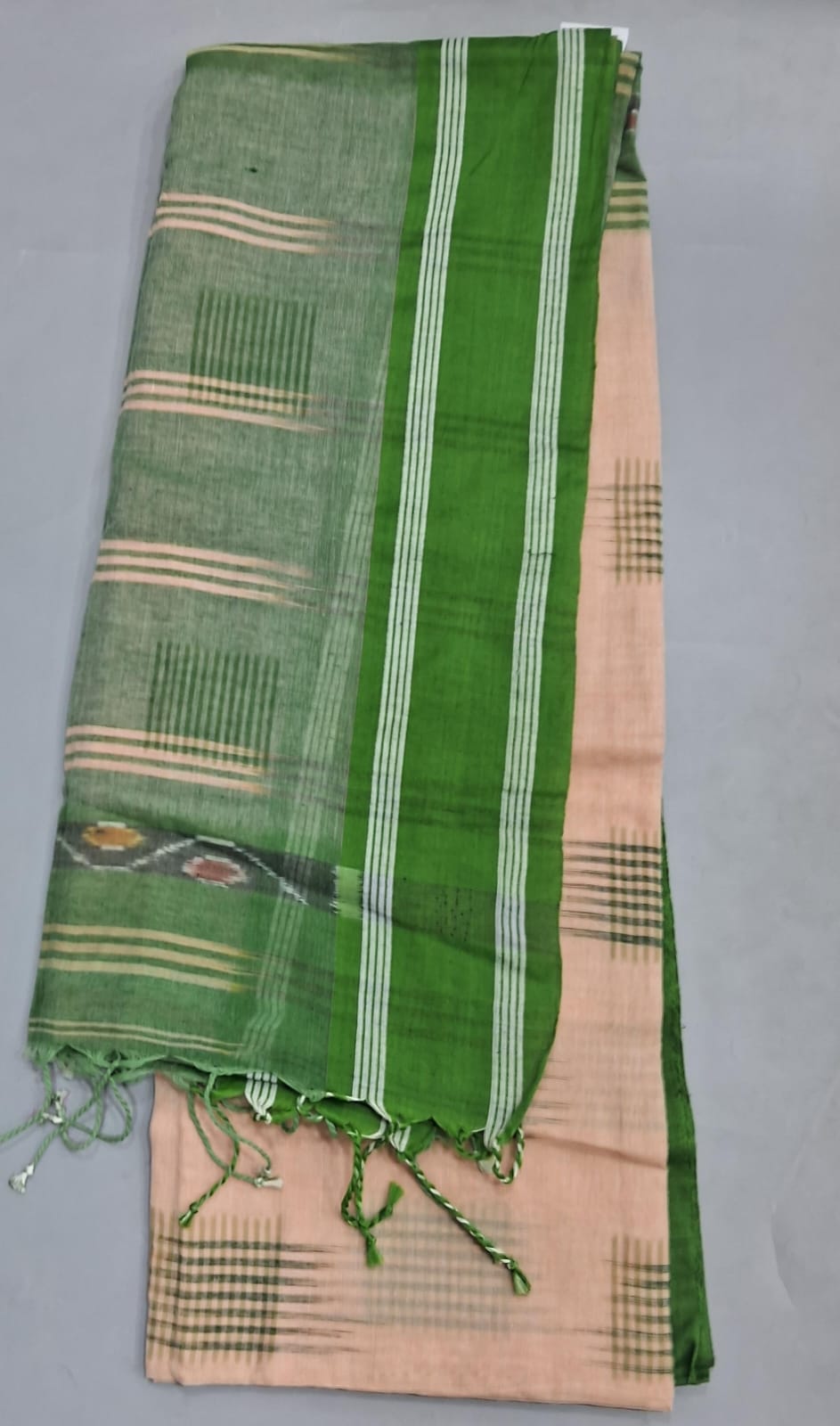 Beige Khadhi Cotton Saree