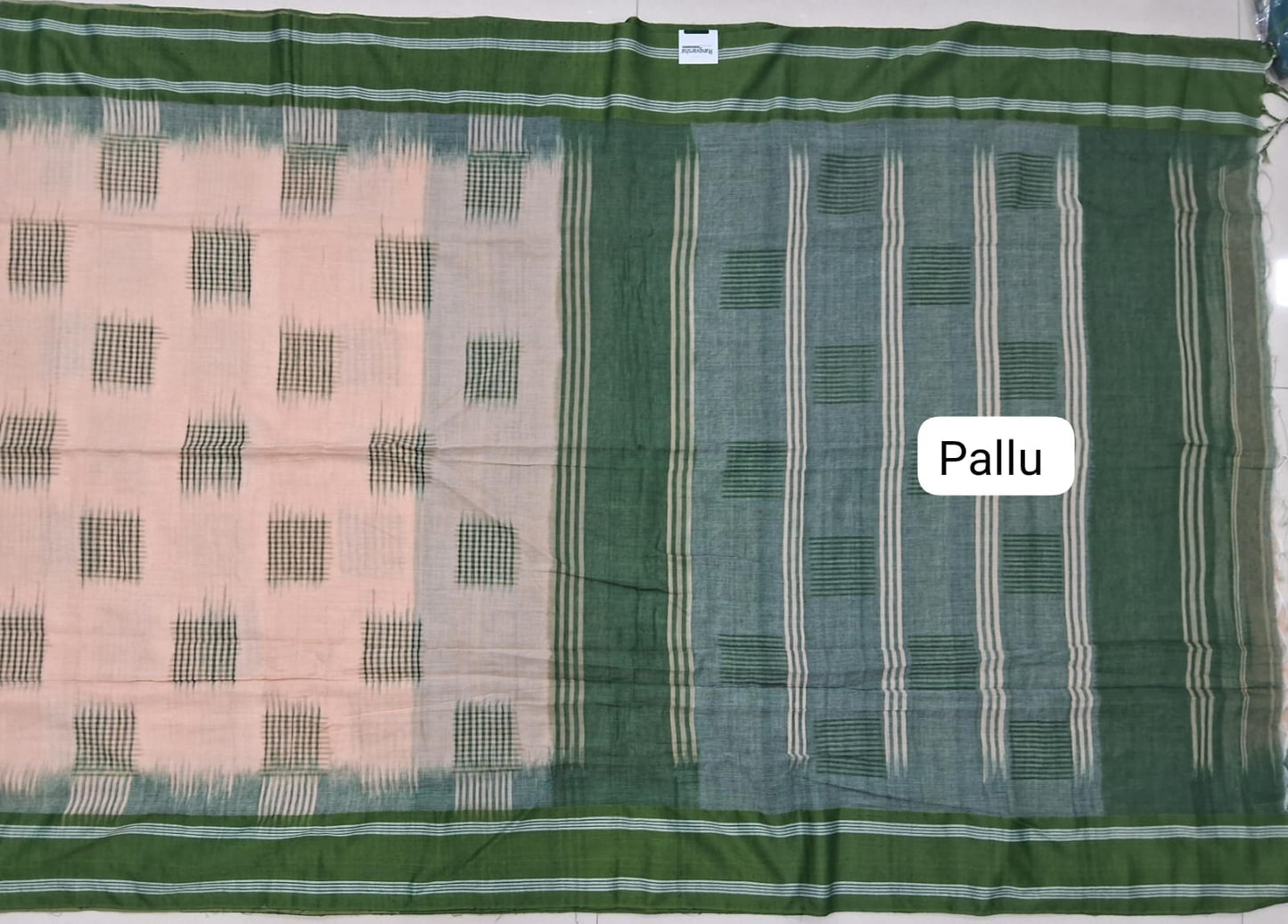 Beige Khadhi Cotton Saree