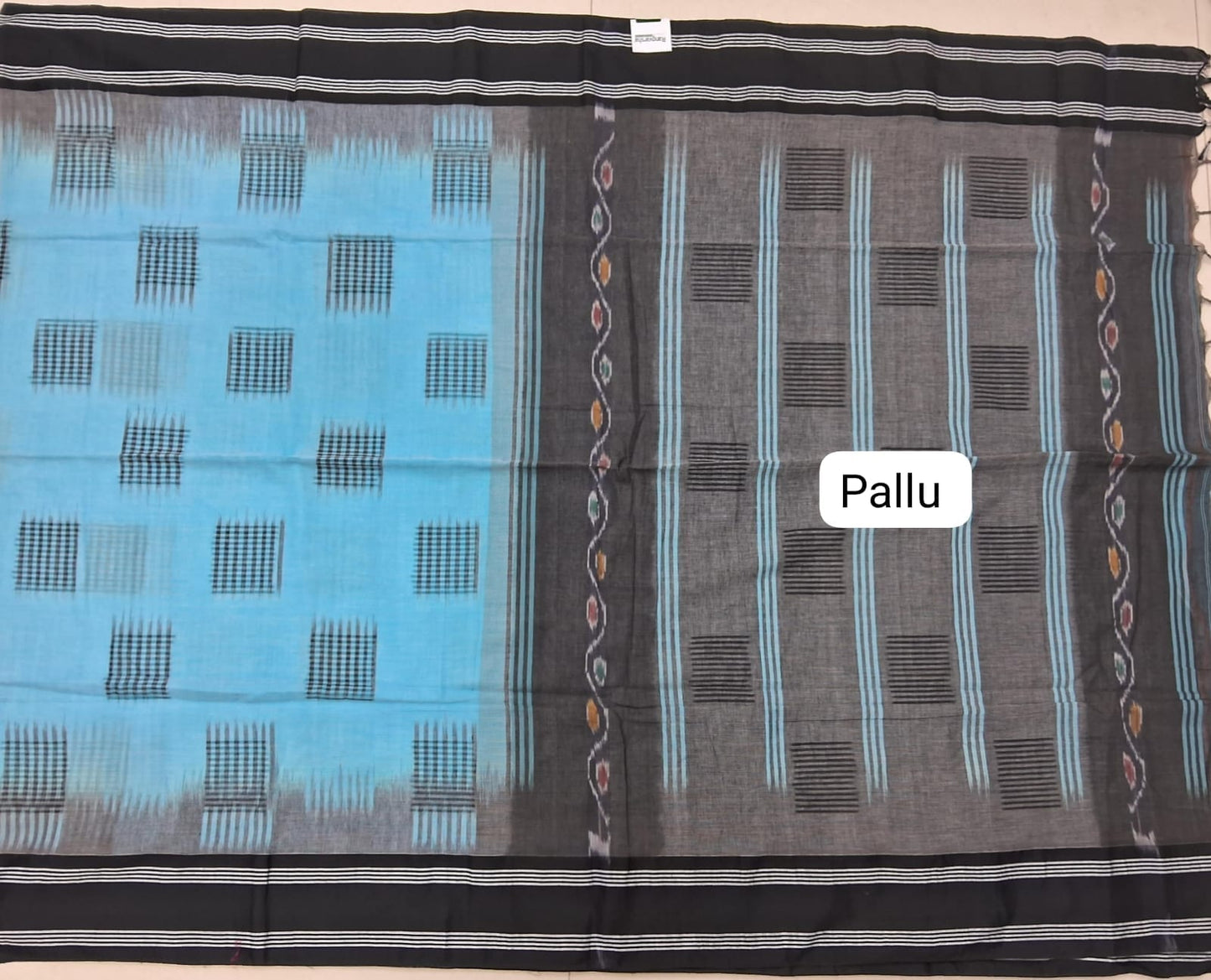 Sky Blue Khadhi Cotton Saree