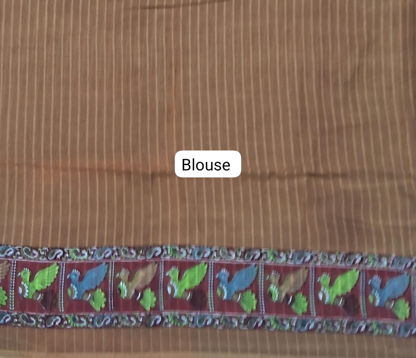 Brown Khadhi cotton saree