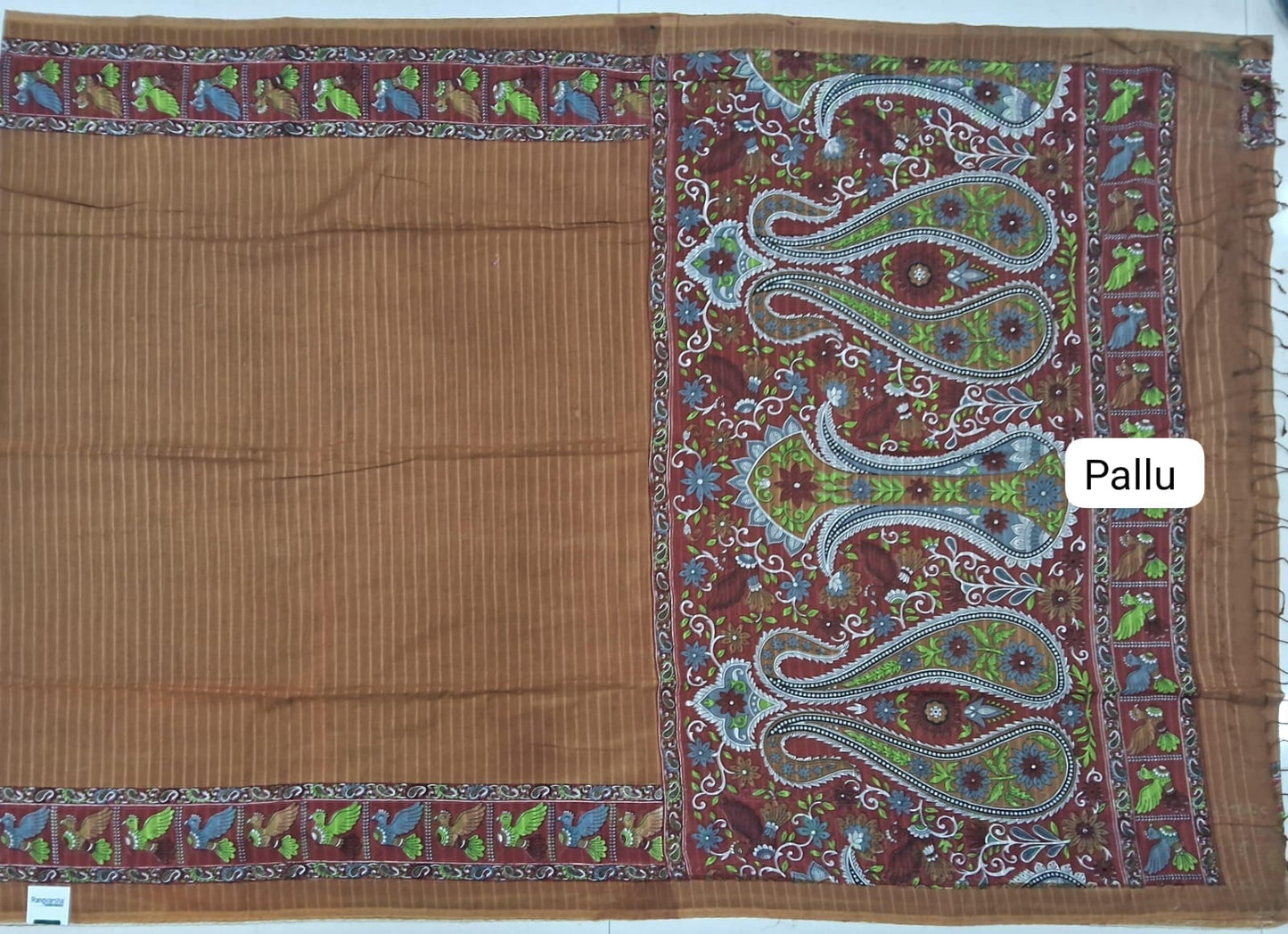 Brown Khadhi cotton saree