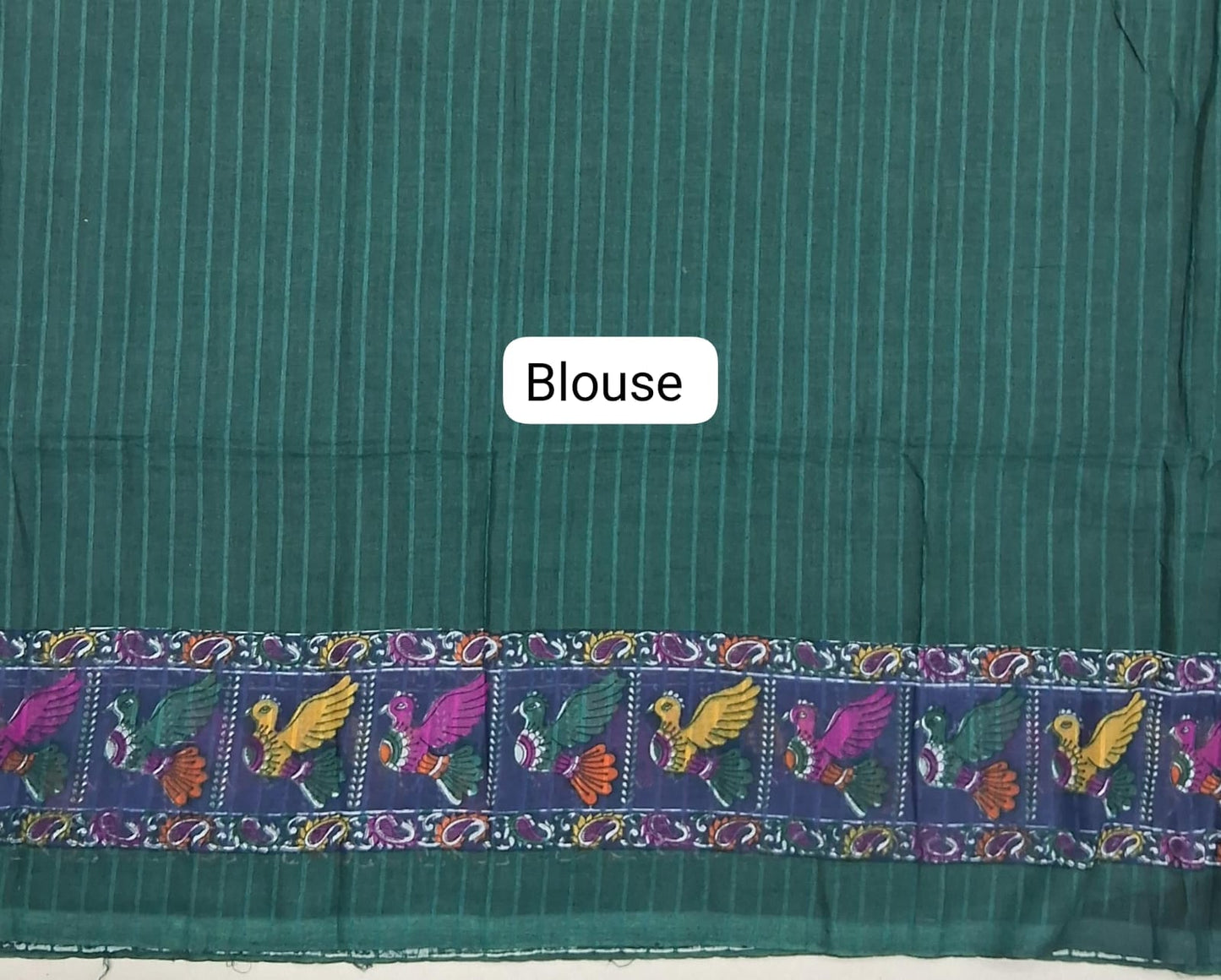 Leaf green Khadhi cotton saree