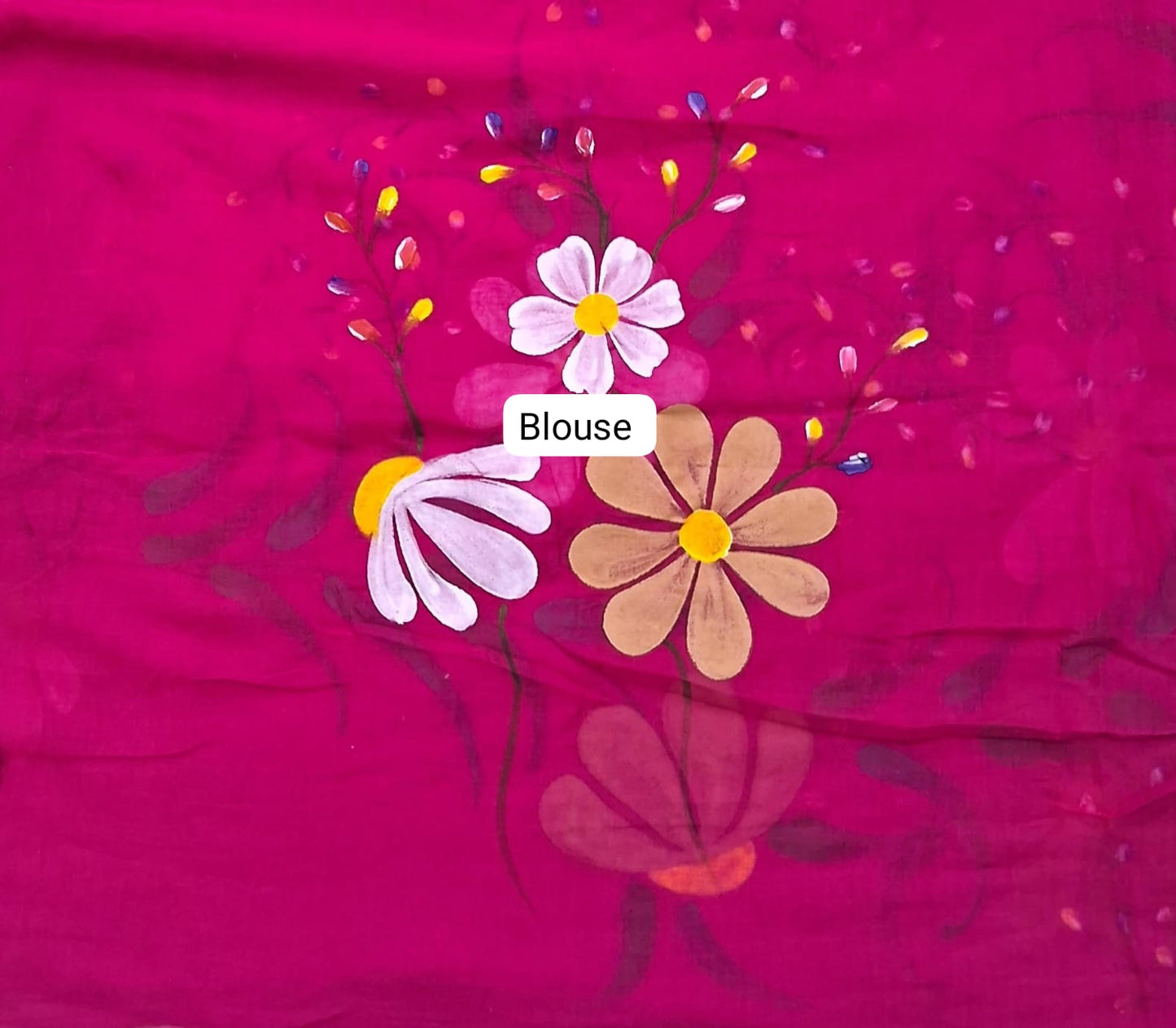 Rani Pink Khadhi /Mulmul Cotton Saree