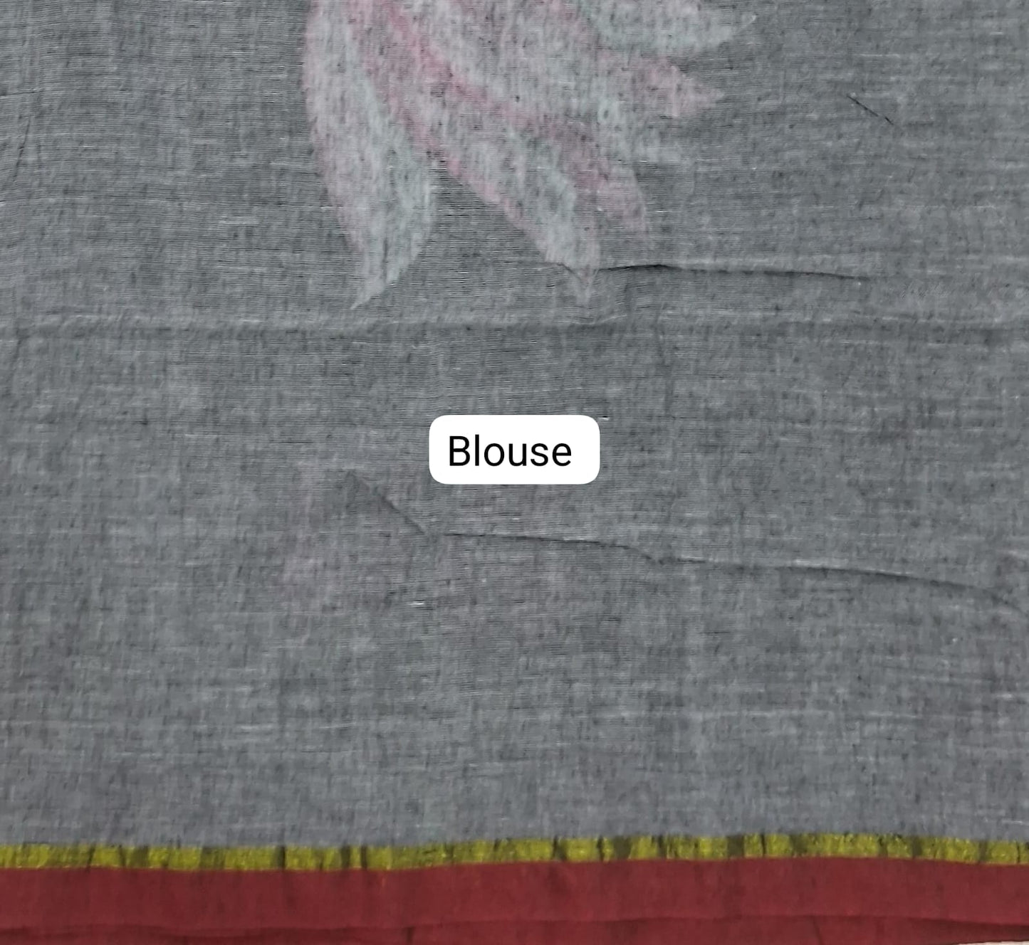 Elephant Grey Khadhi /Mulmul Cotton Saree