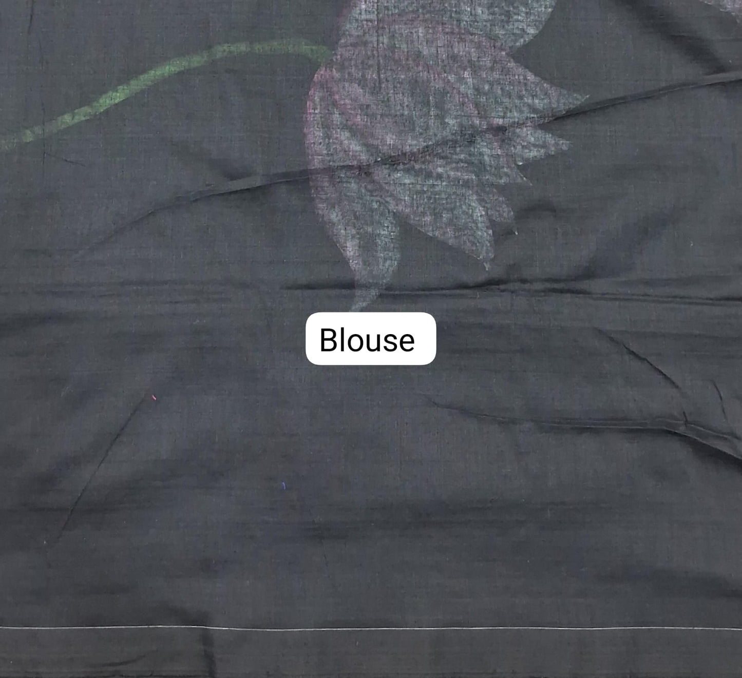 Black Khadhi /Mulmul Cotton Saree