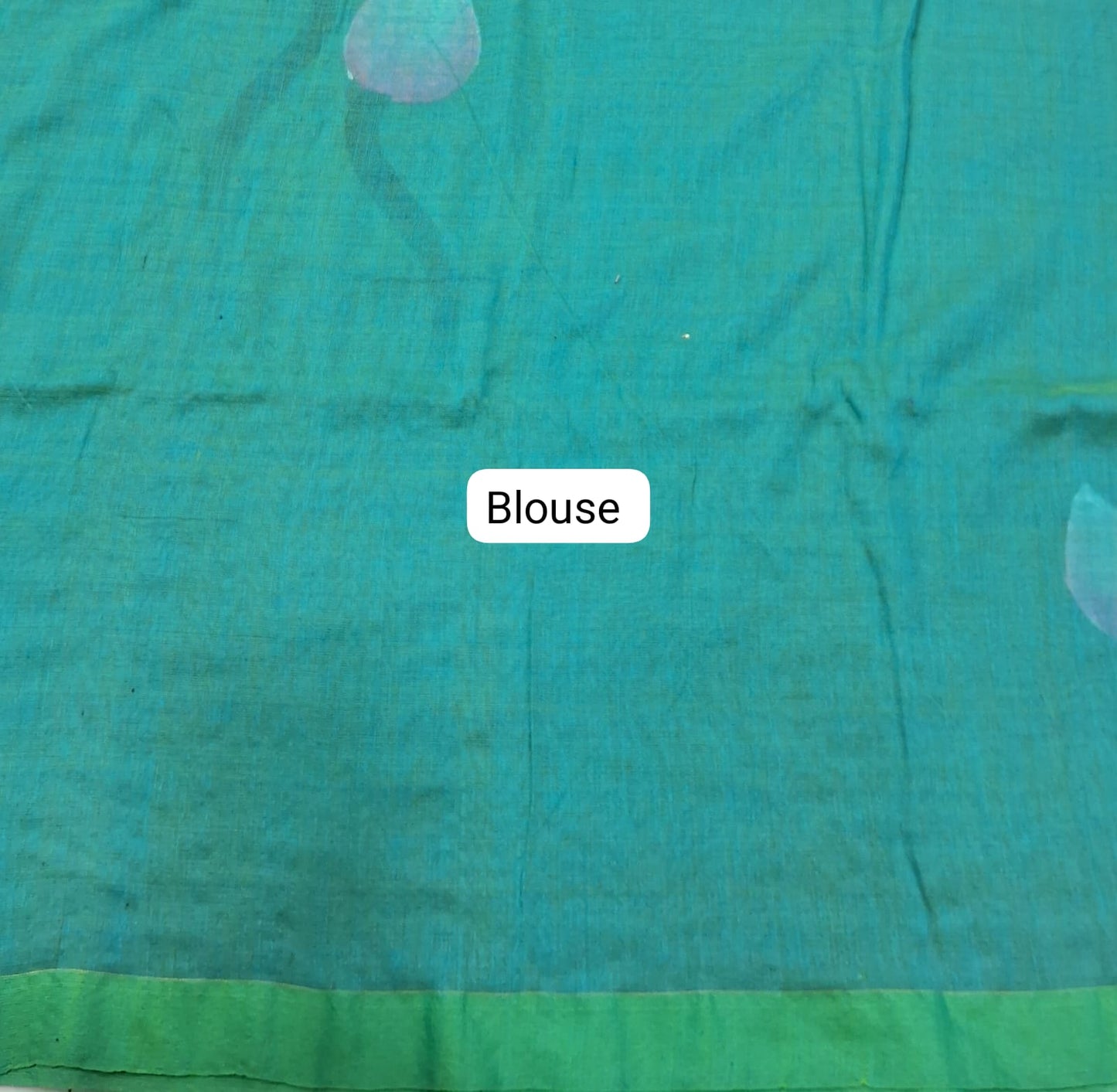 Marine Blue Khadhi /Mulmul Cotton Saree Blouse