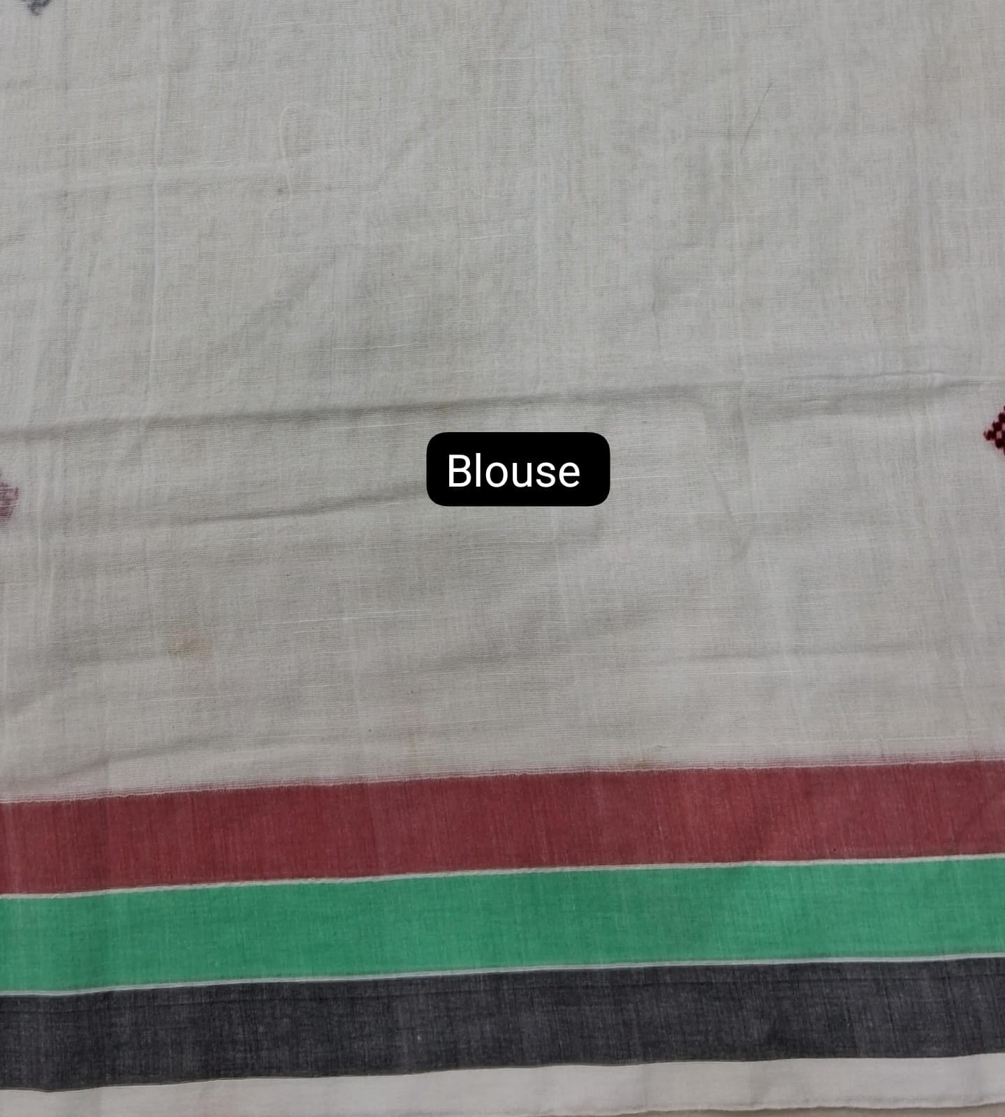 White Khadhi Cotton Saree