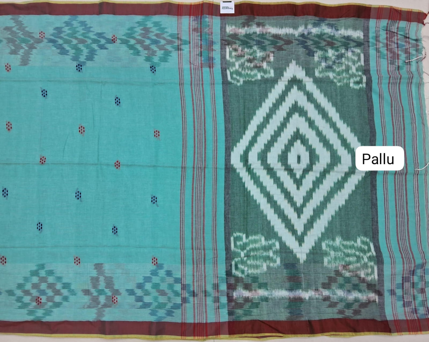 Marine Blue Khadhi Cotton Saree
