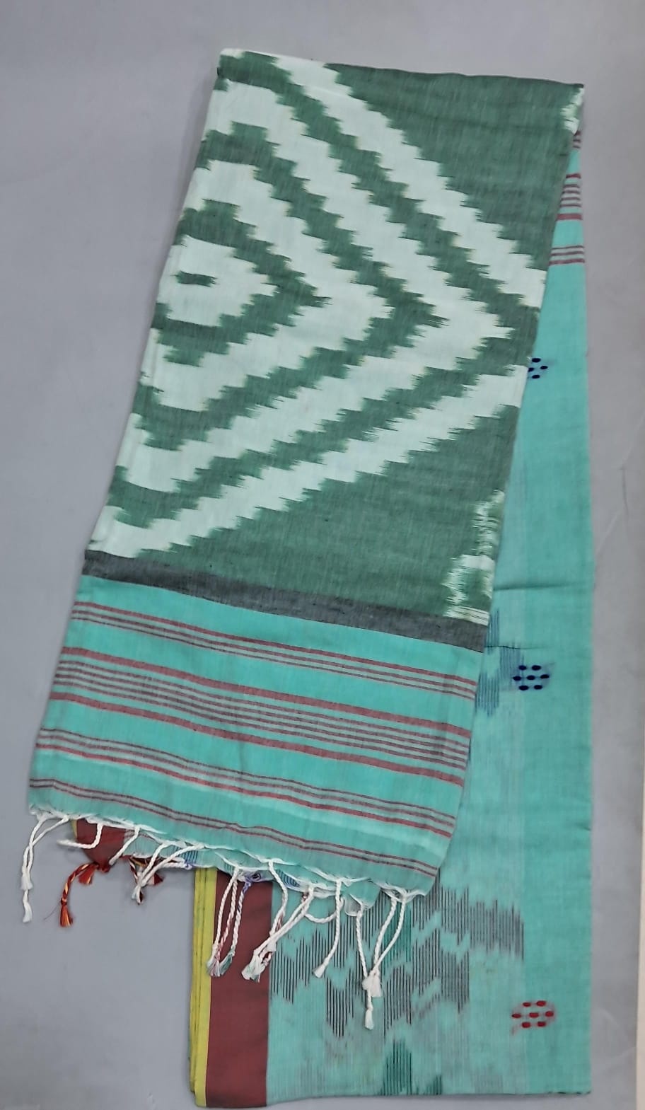 Marine Blue Khadhi Cotton Saree