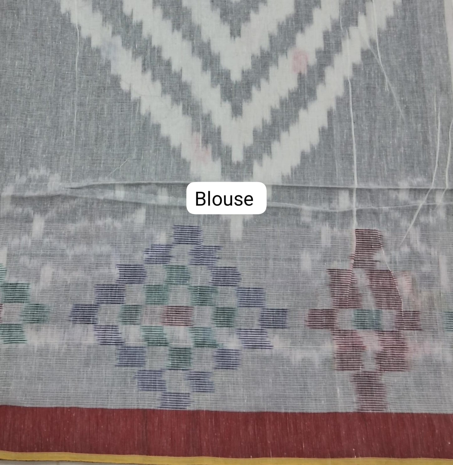 White Khadhi Cotton Saree