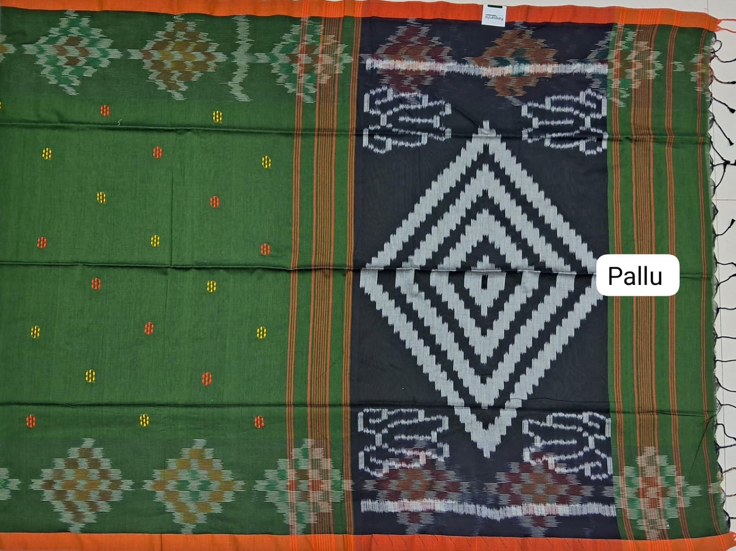 Green Khadhi Cotton Saree