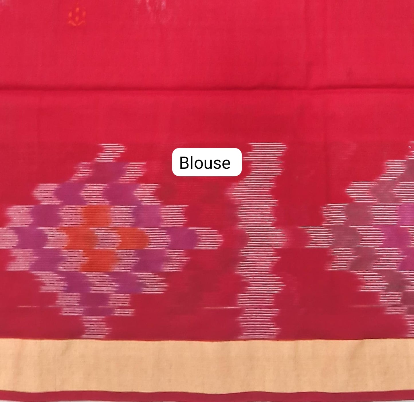 Tomato Red Khadhi Cotton Saree