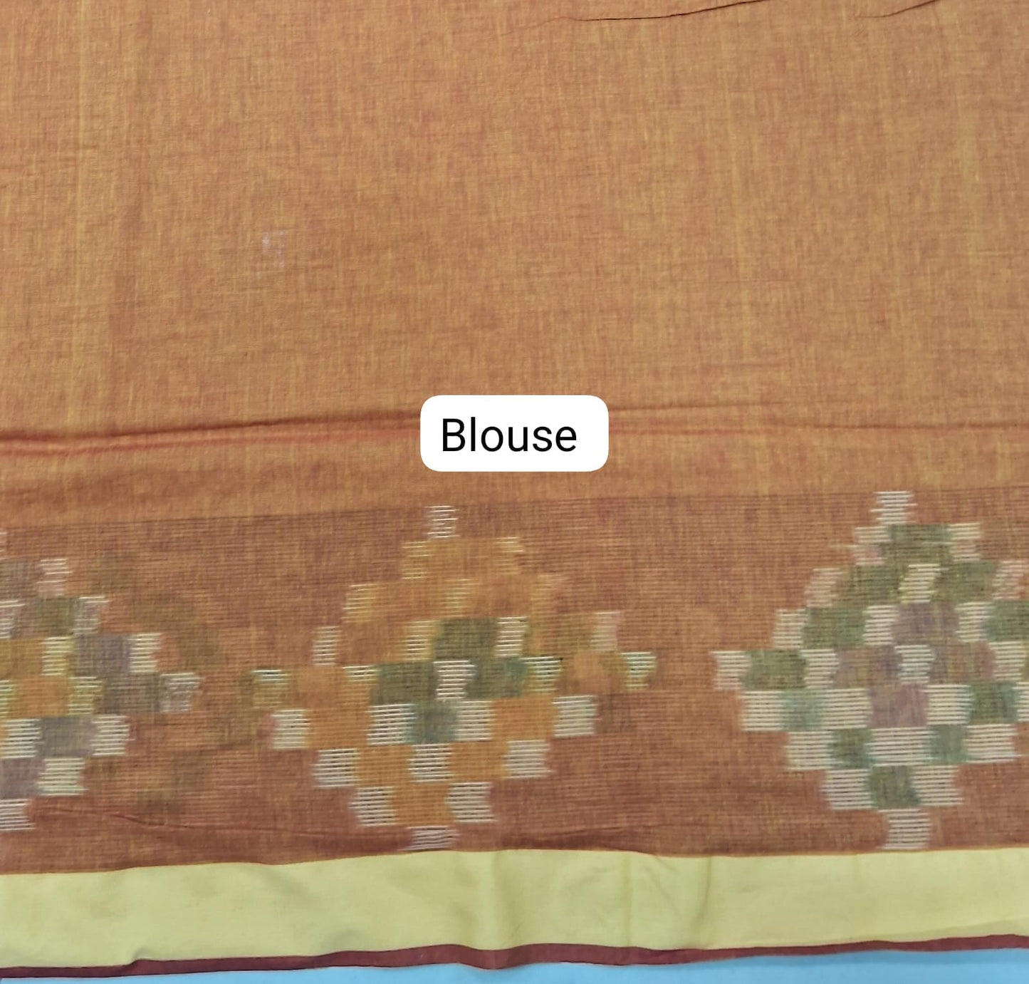 Rust Khadhi Cotton Saree