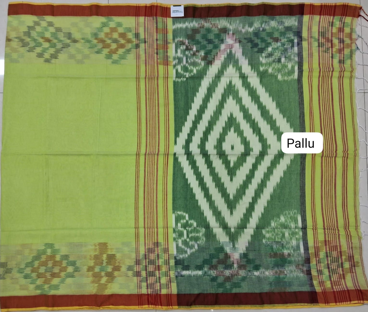 Light Green Khadhi Cotton Saree