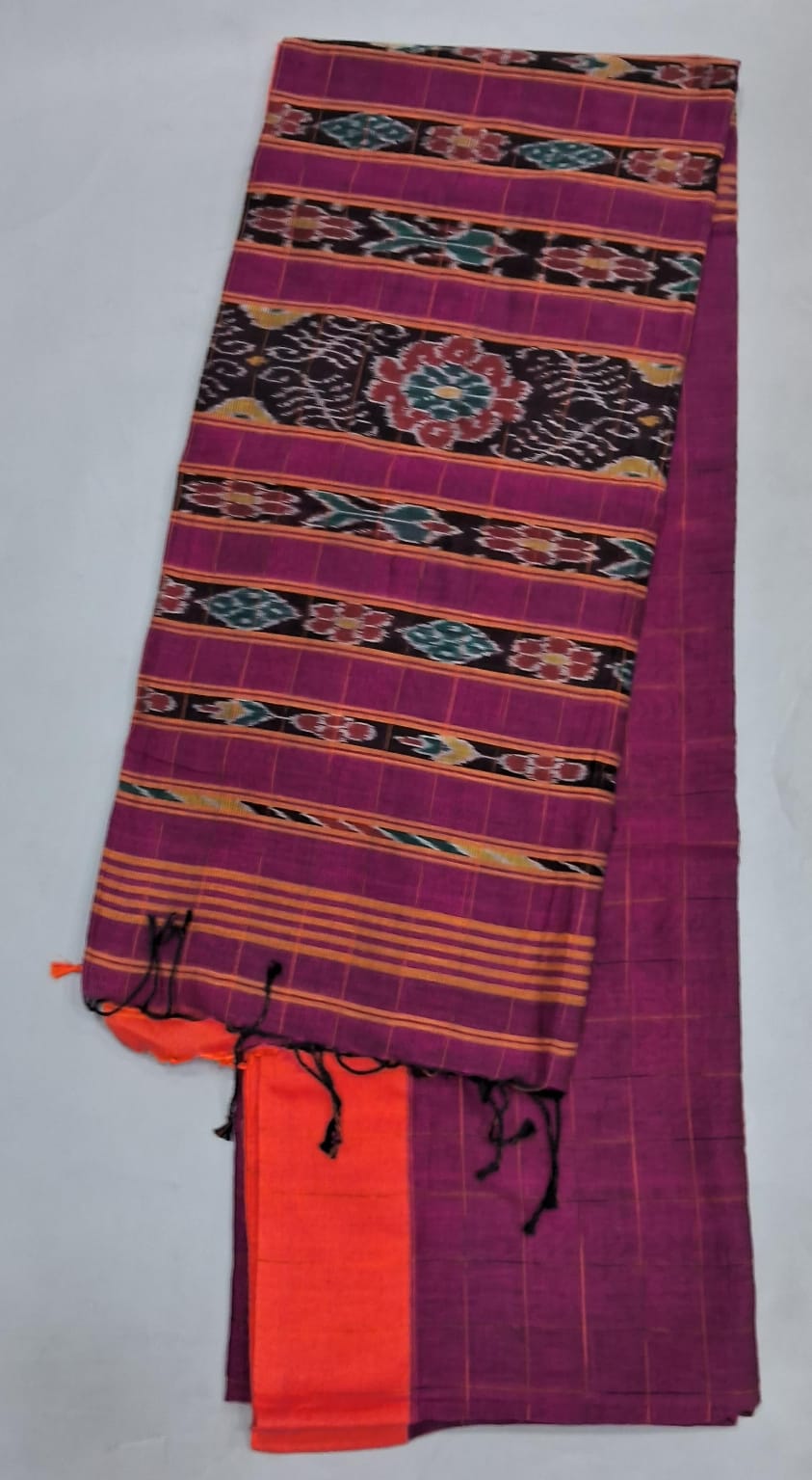 Purple Khadhi Cotton Saree