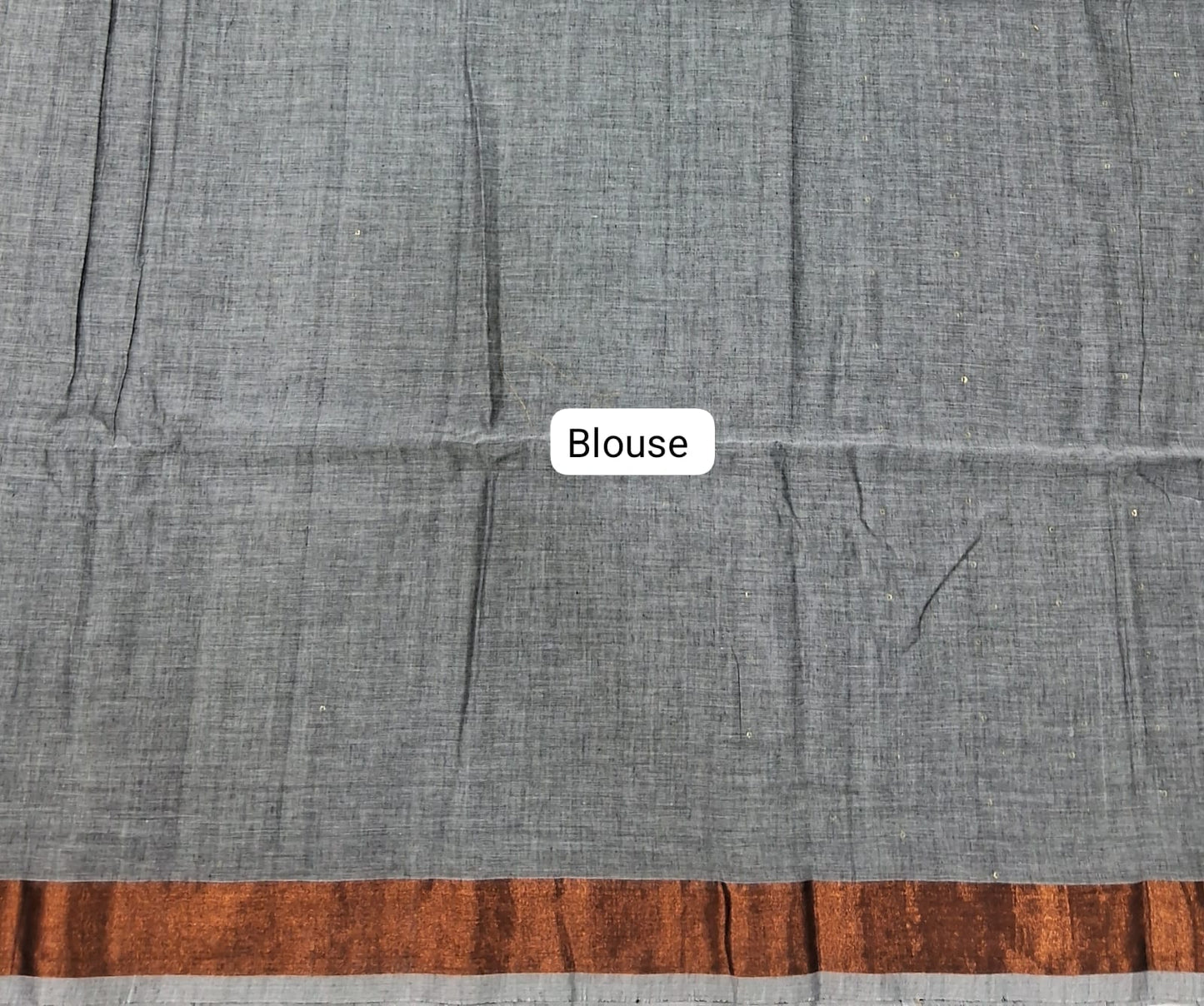 Elephant Grey Khadhi Cotton Saree