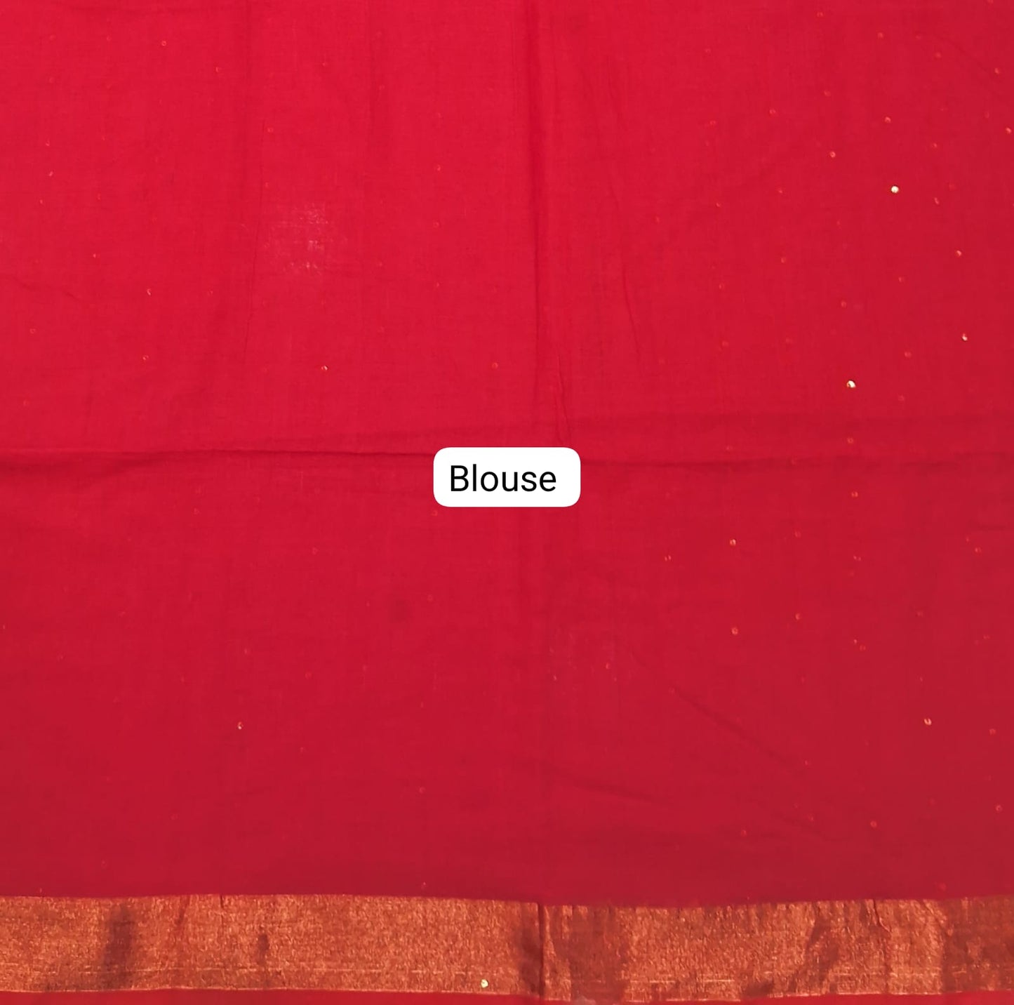 Fire Red Khadhi Cotton Saree