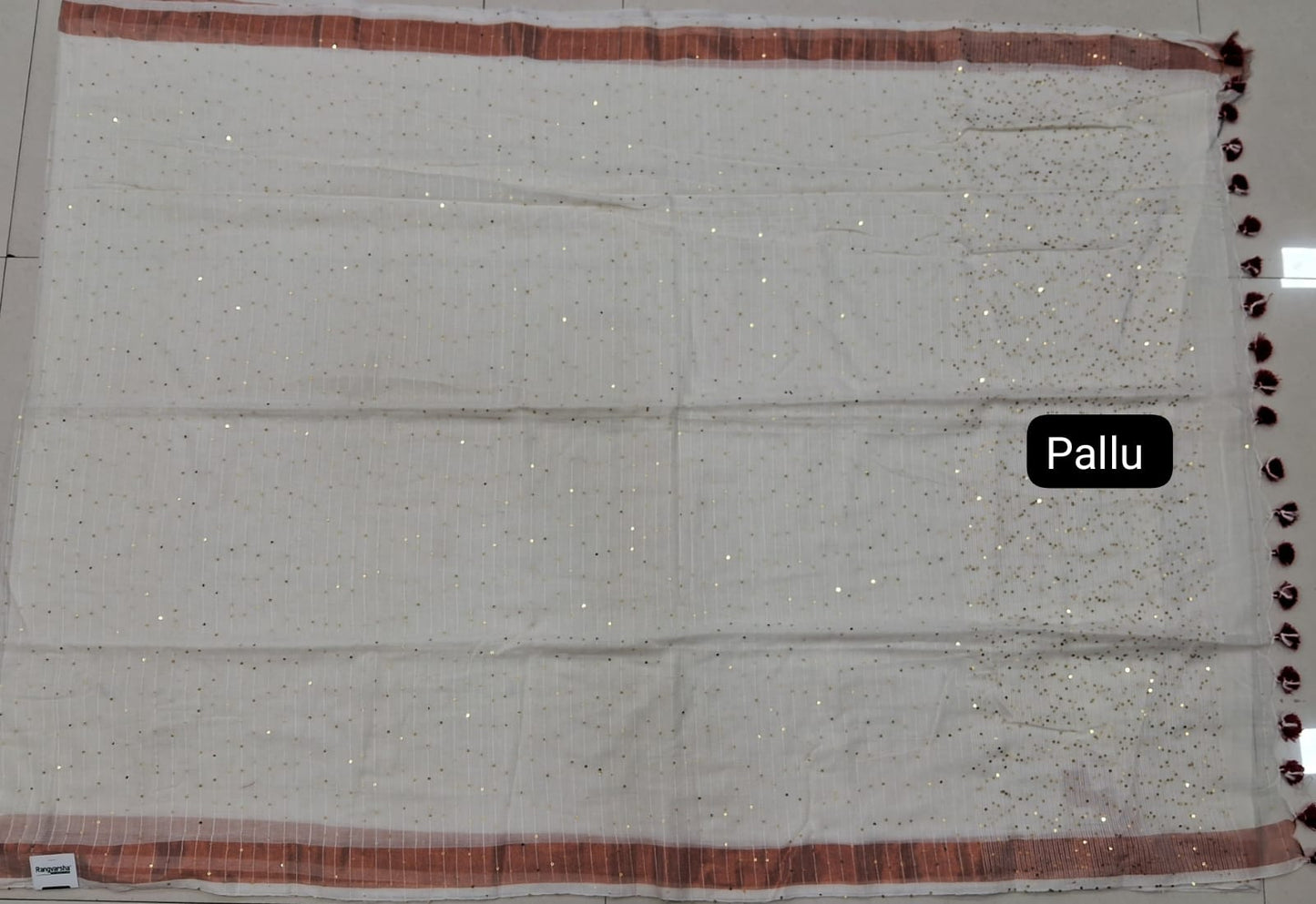 Off-White Khadhi Cotton Saree