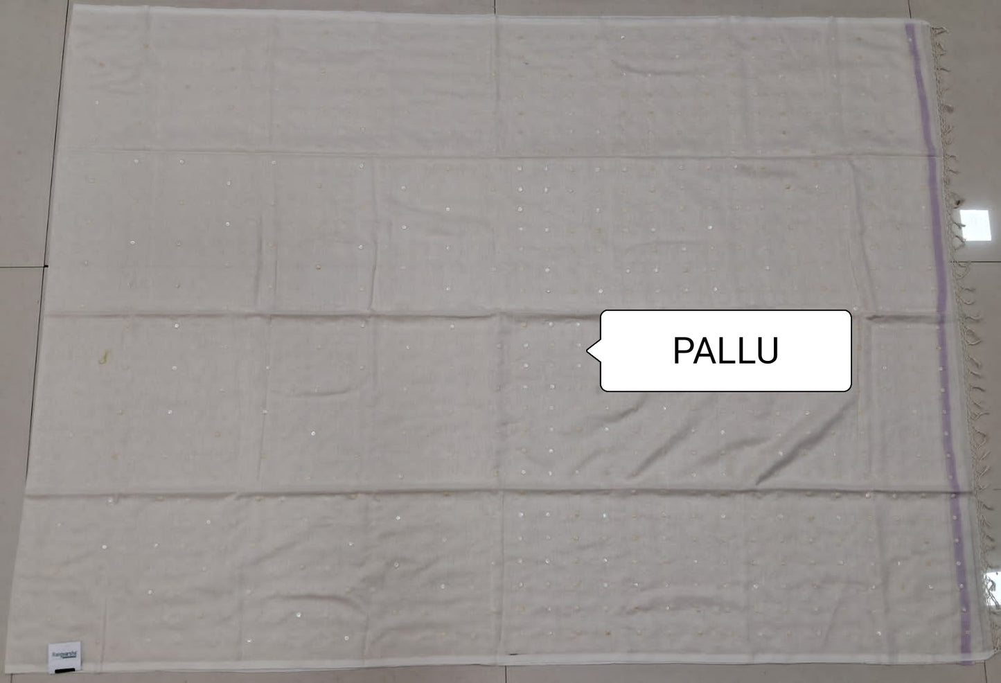 Cream Khadhi cotton saree