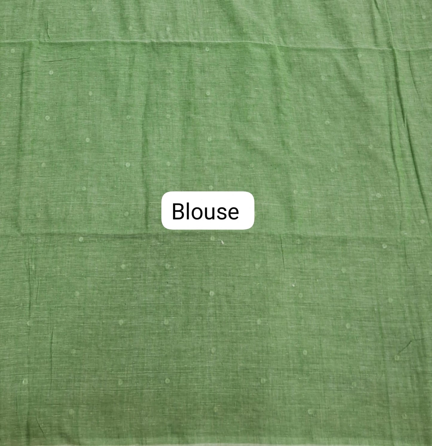 Premium Green Khadi Cotton Saree Blouse