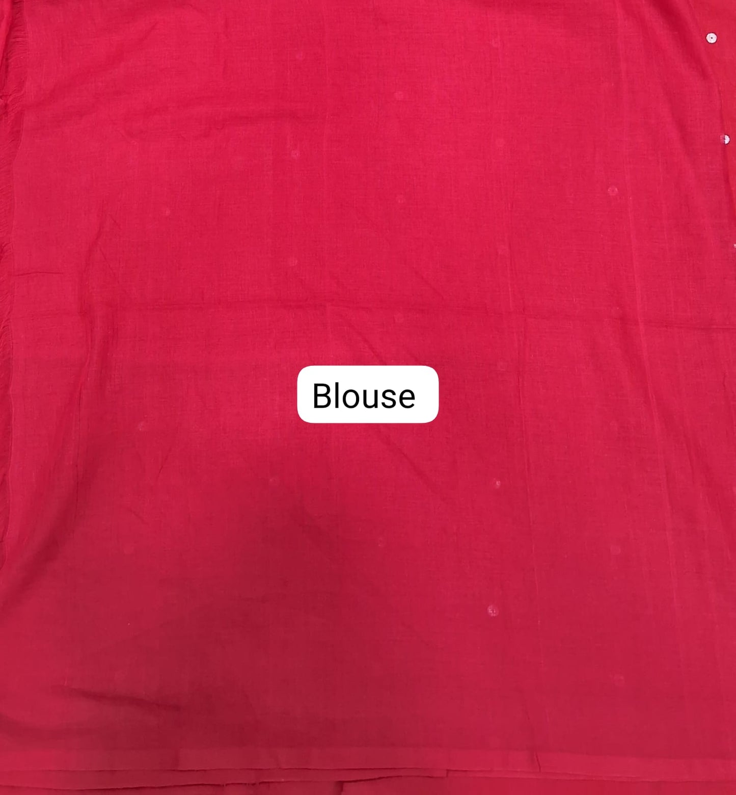 Candy Red Khadhi Cotton Saree Blouse