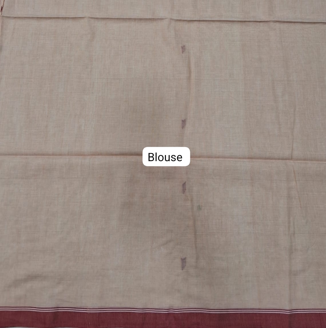 Beige Khadhi Cotton Saree
