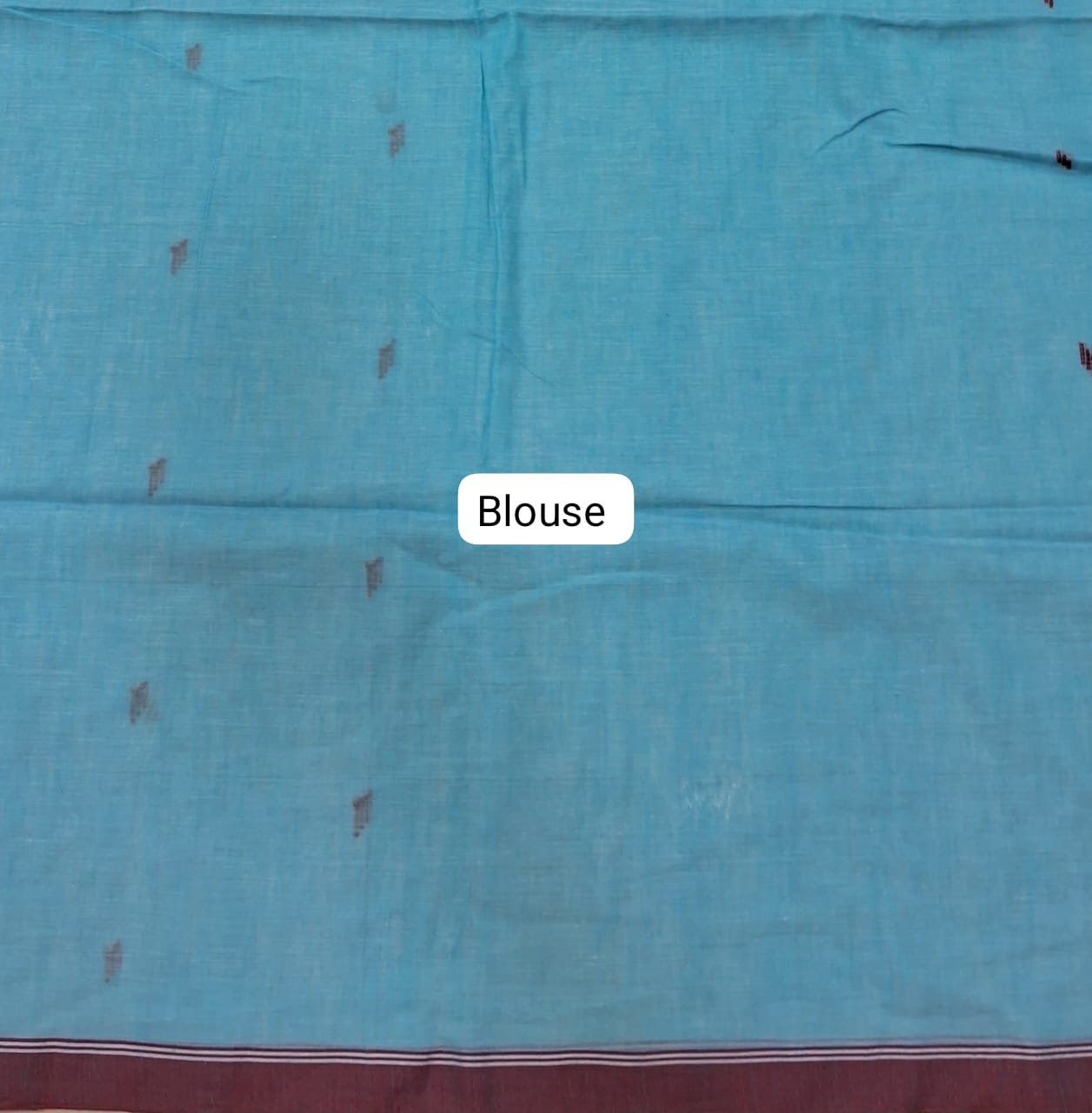 Sky Blue Khadhi Cotton Saree