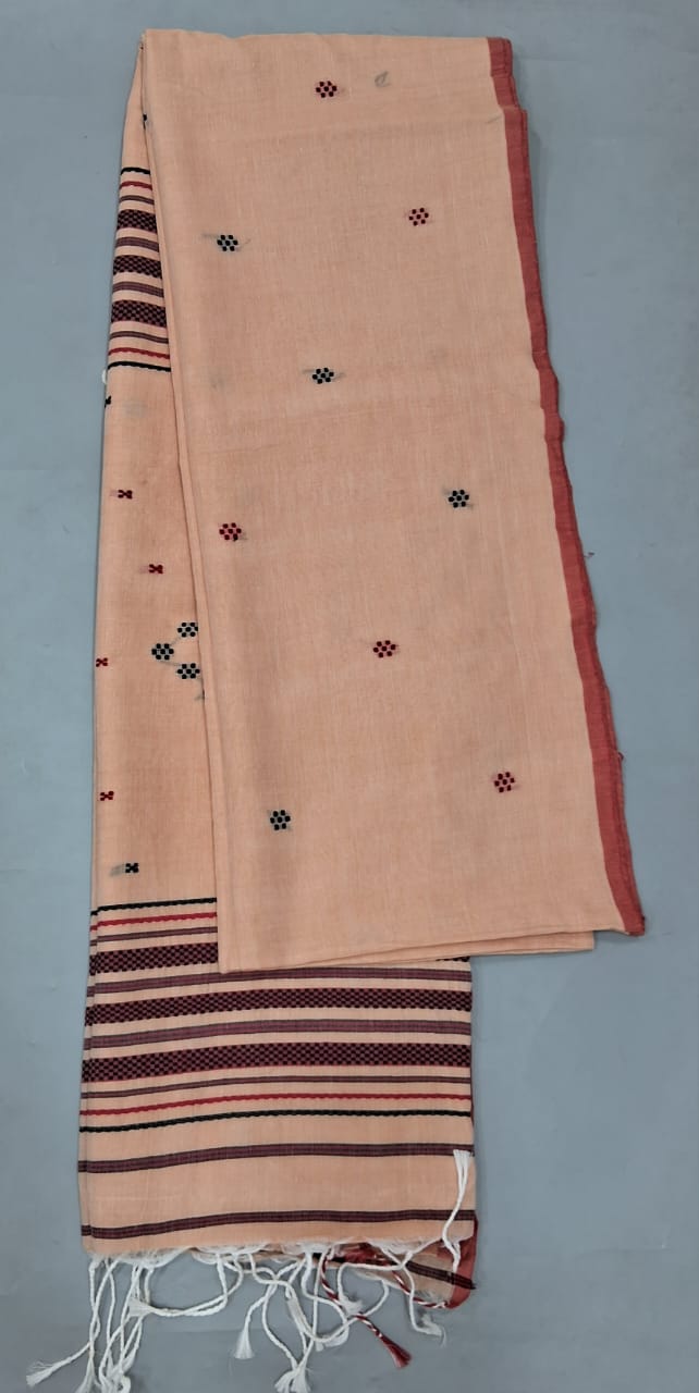 Beige Khadhi Cotton Saree