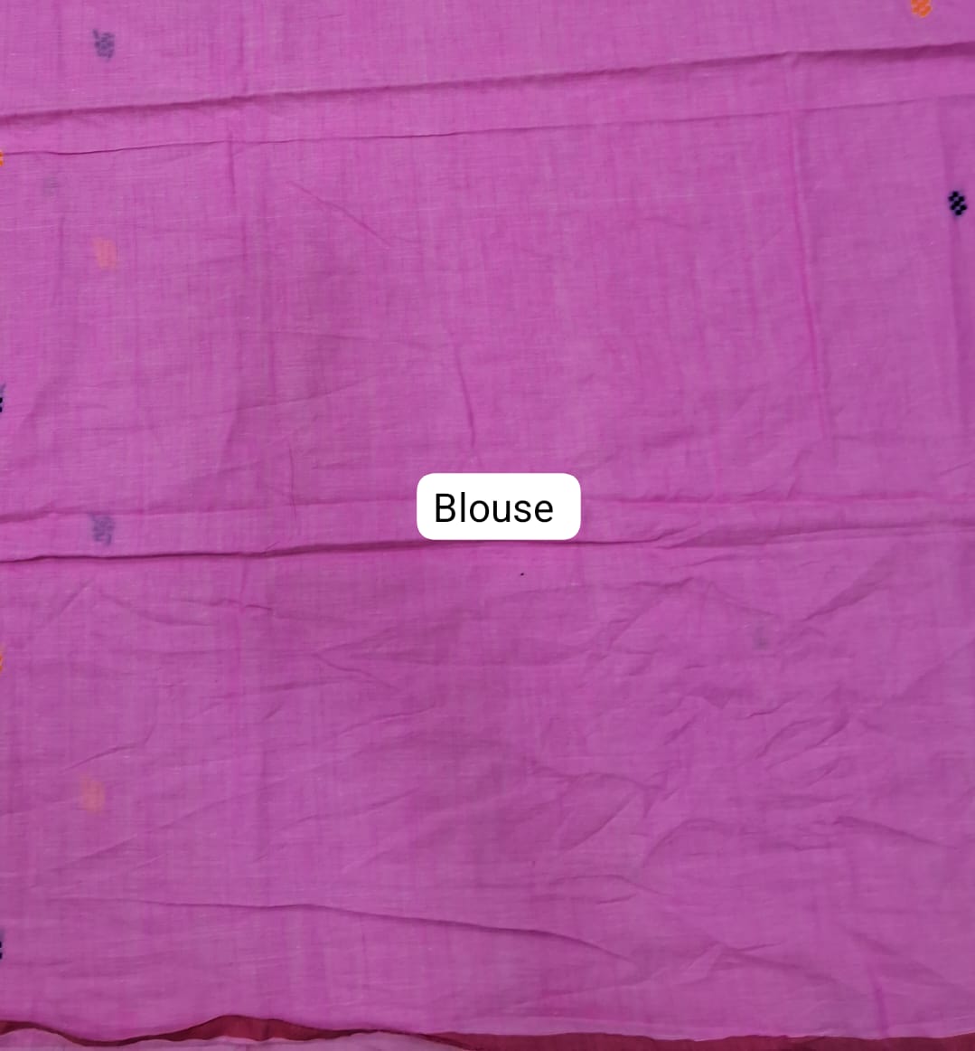 Dark Pink Khadhi Cotton Saree