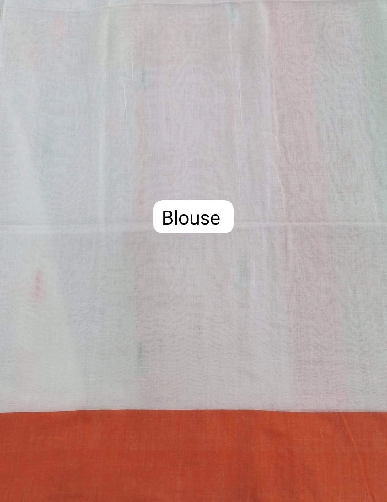 White Khadi Cotton Saree Blouse