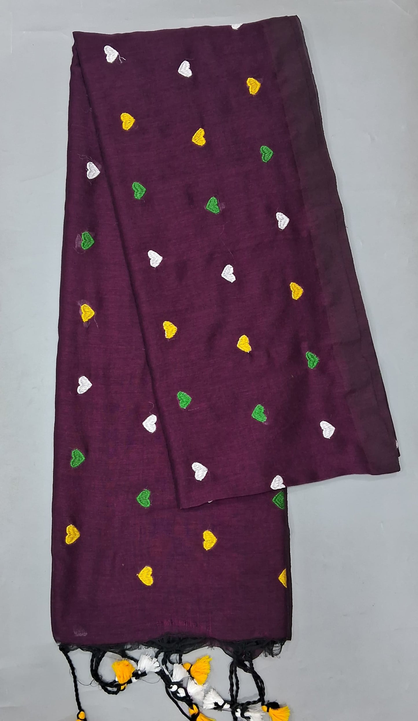Wine Khadhi Cotton Saree