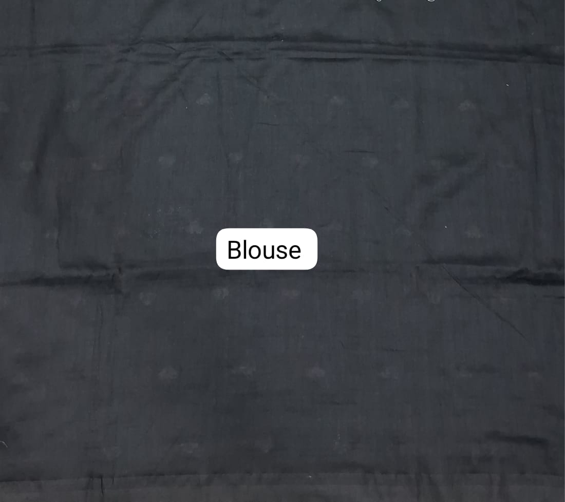 Black Khadhi Cotton Saree