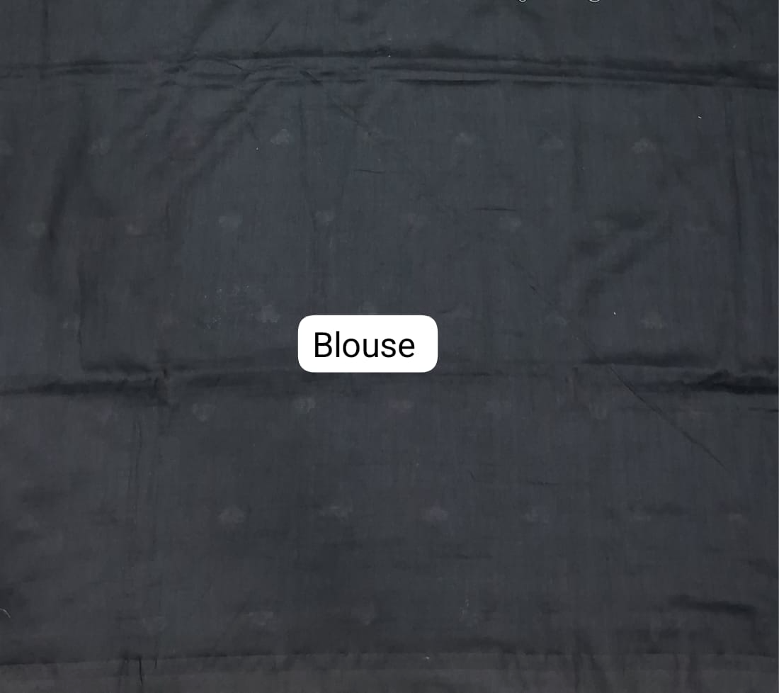 Chic Ebony Khadhi Saree Blouse