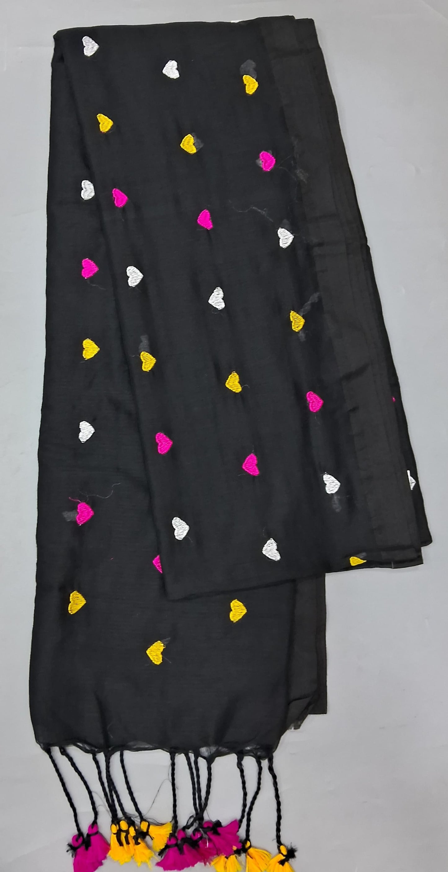 Black Khadhi Cotton Saree