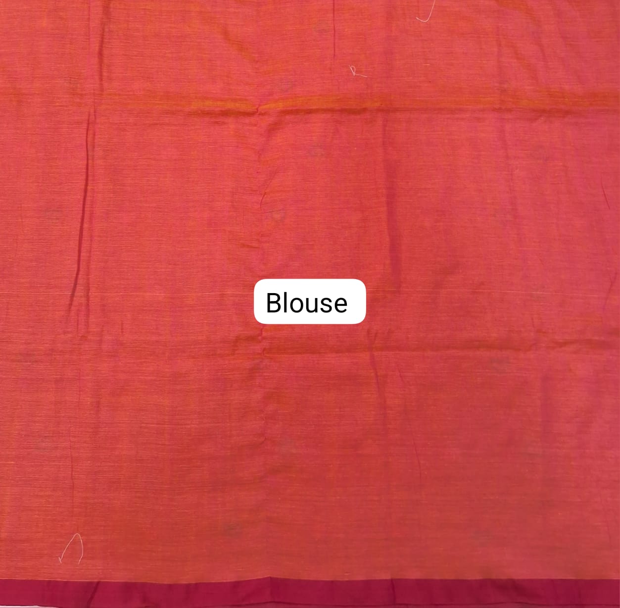 Pinkish orange Khadhi Cotton Saree