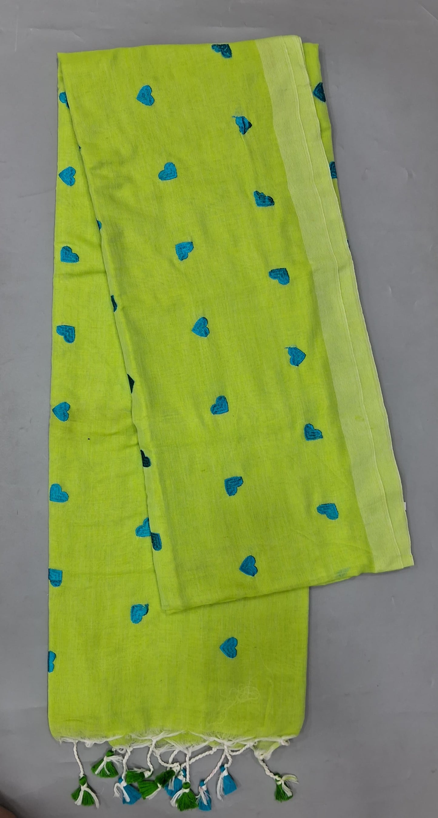 Bright Green Khadhi Cotton Saree