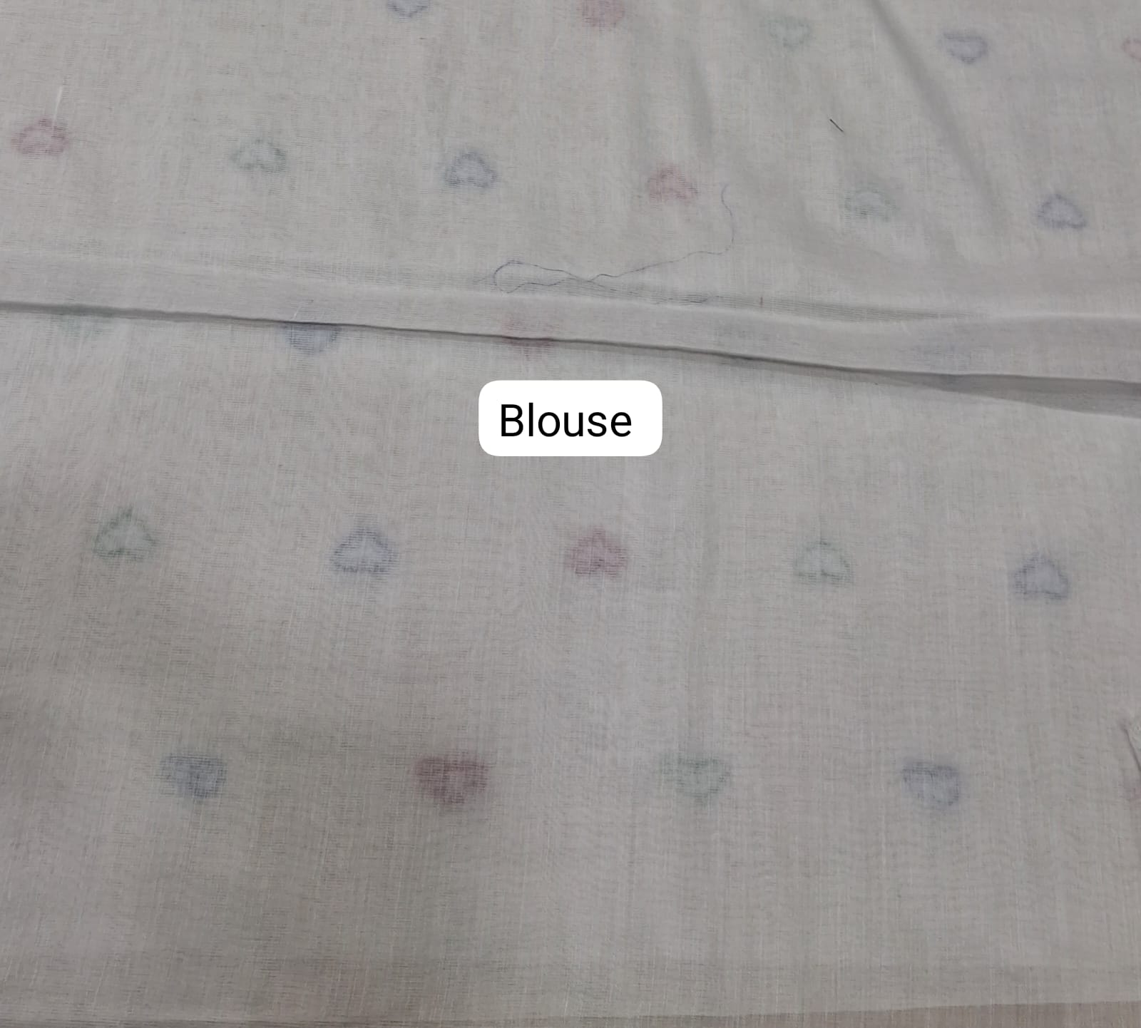 White Khadhi Cotton Saree blouse