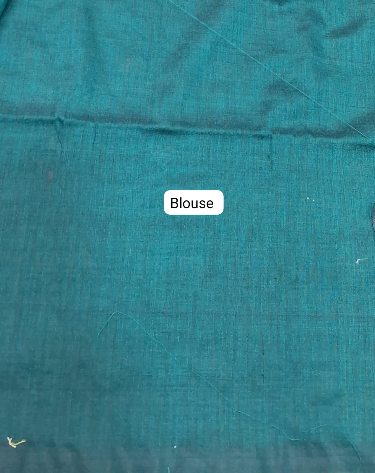 Bottle Green Khadhi Cotton Saree blouse