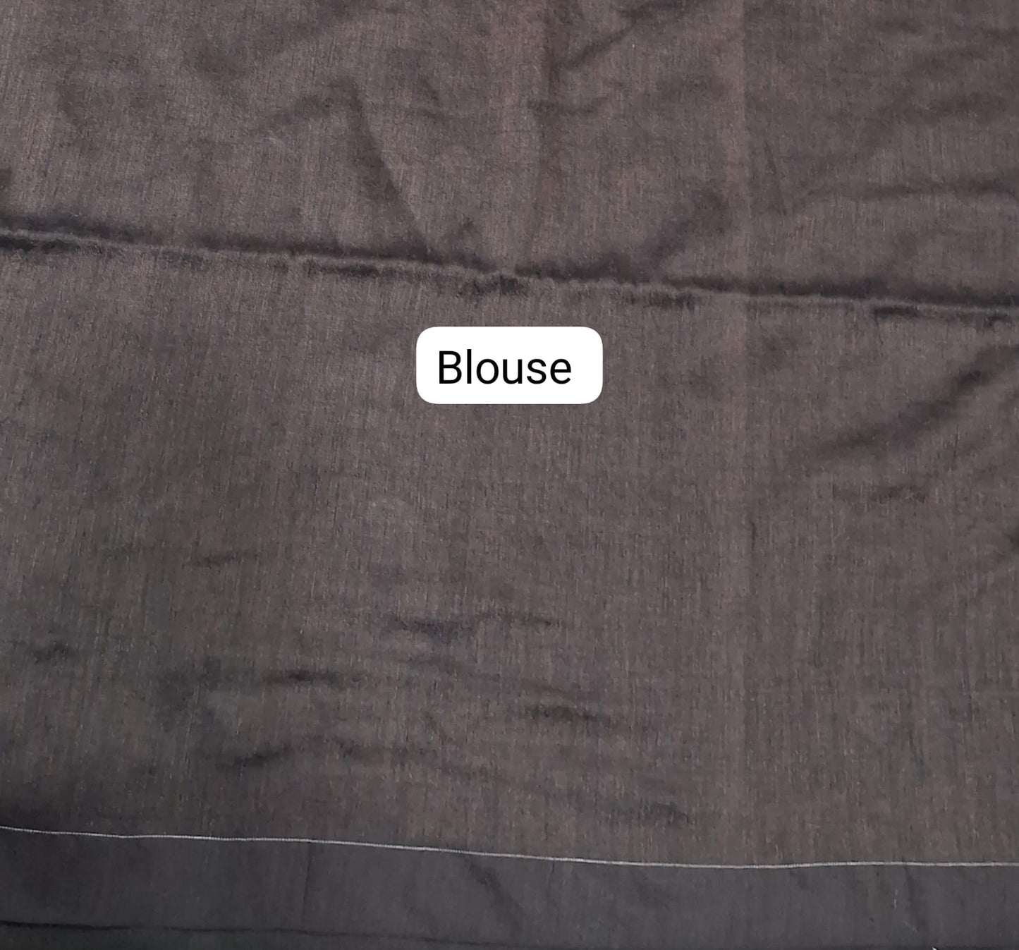 Walnut Brown Khadhi Cotton Saree blouse