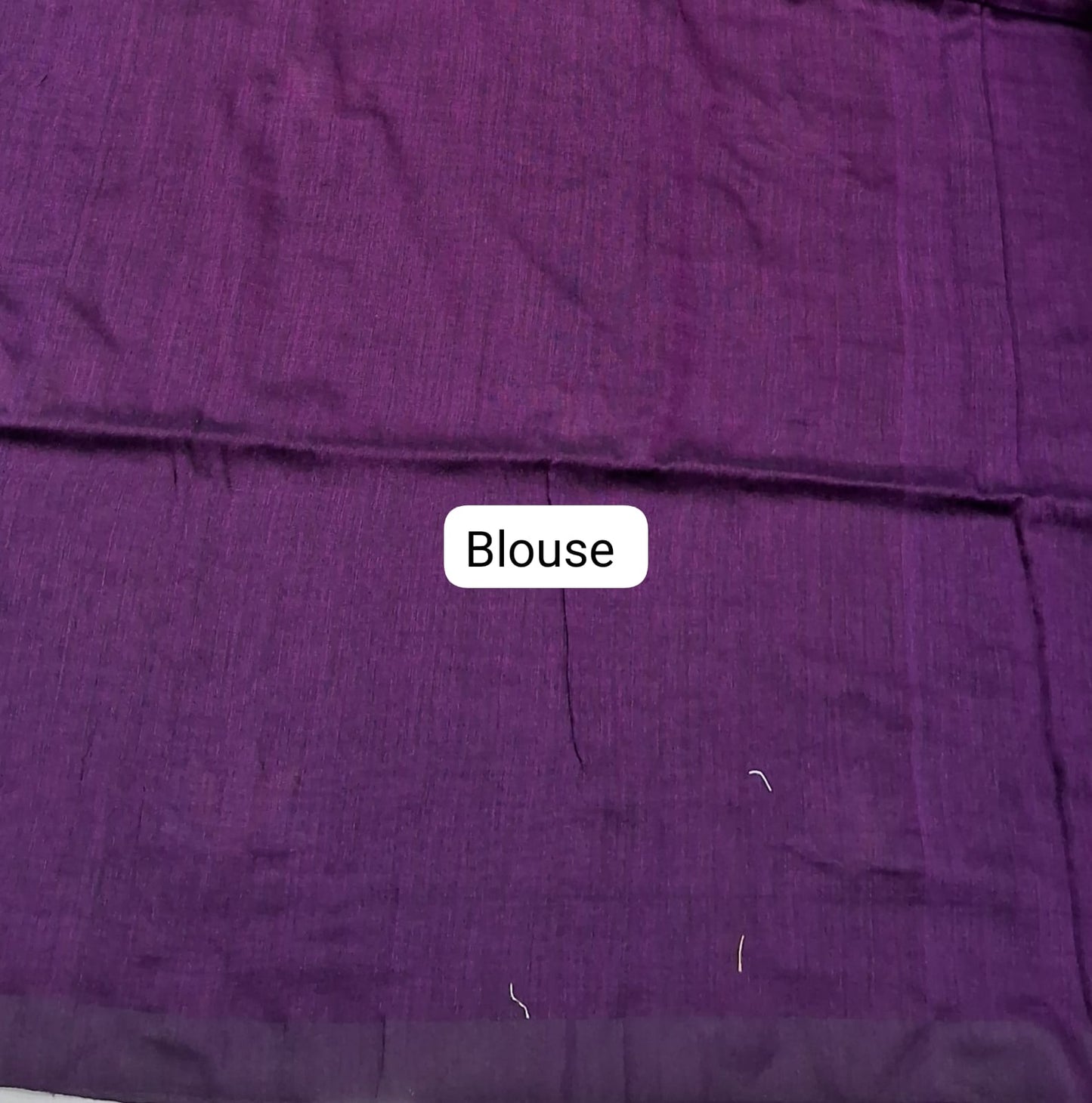 Wine Khadhi Cotton Saree Blouse