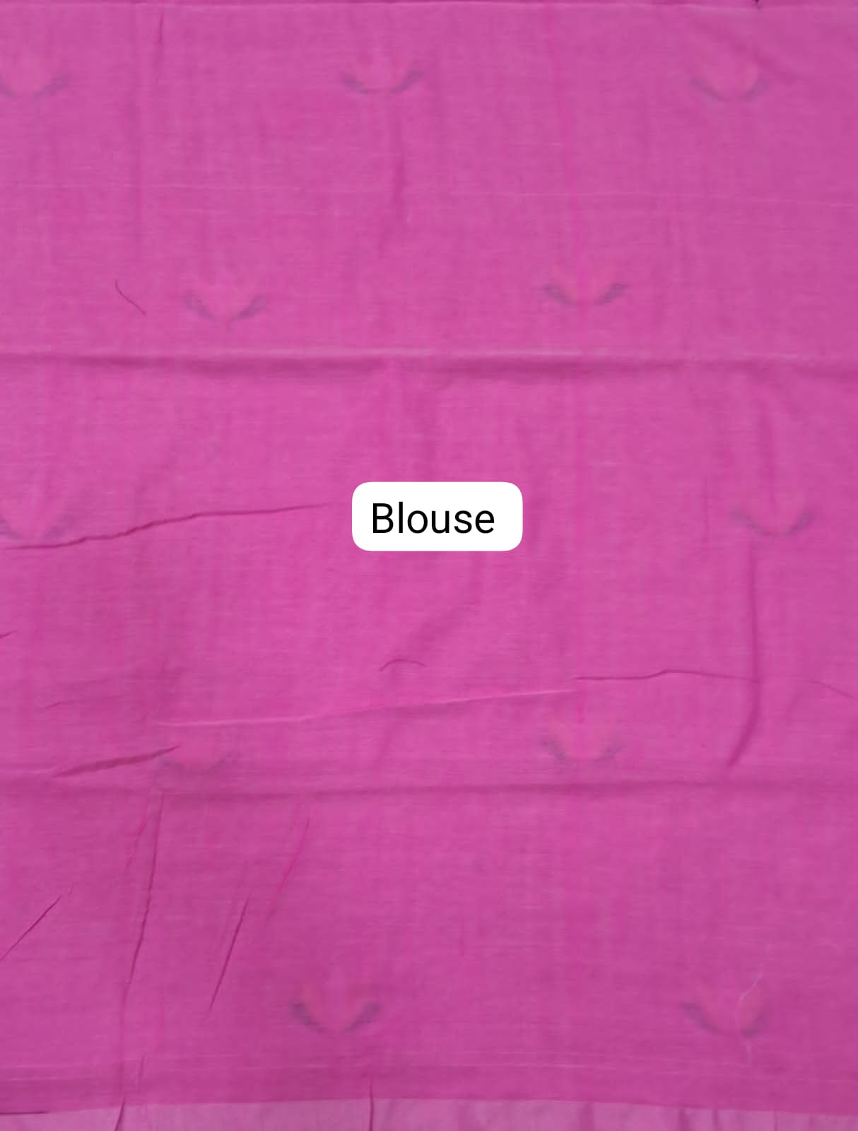 Pink Khadhi Cotton Saree Blouse