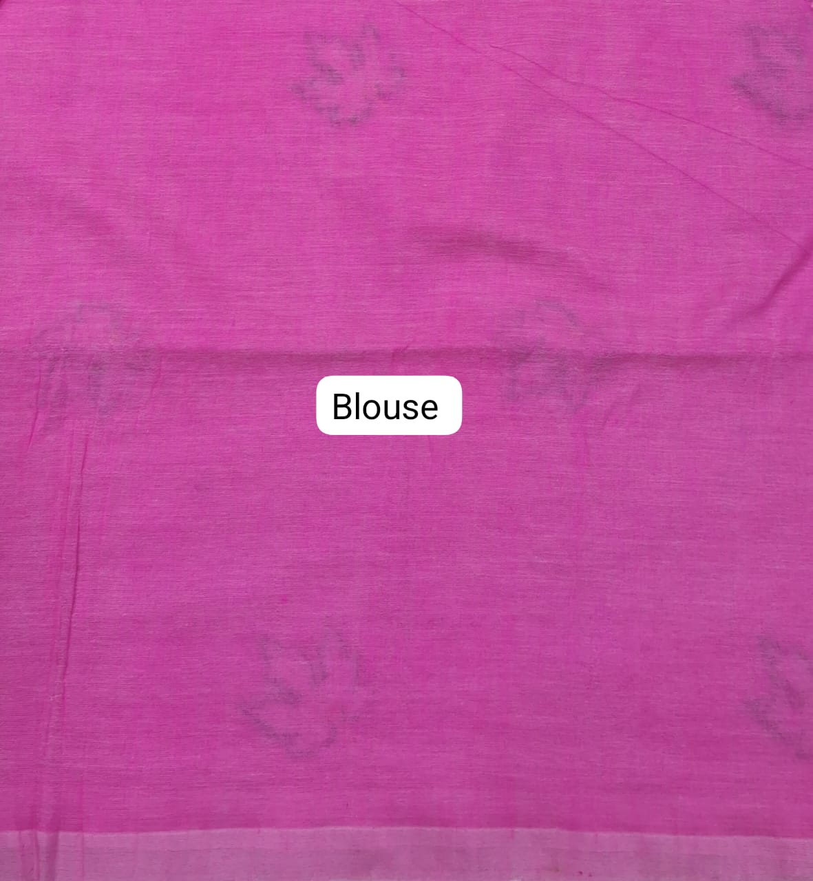 Pink Khadhi Cotton Saree Blouse