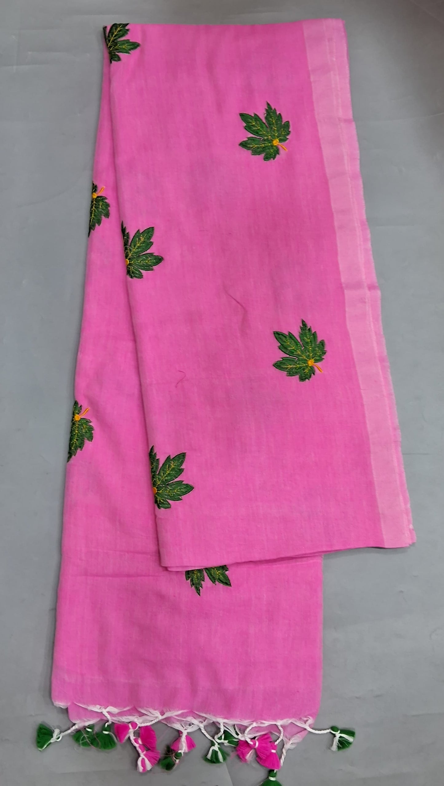 Pink Khadhi Cotton Saree