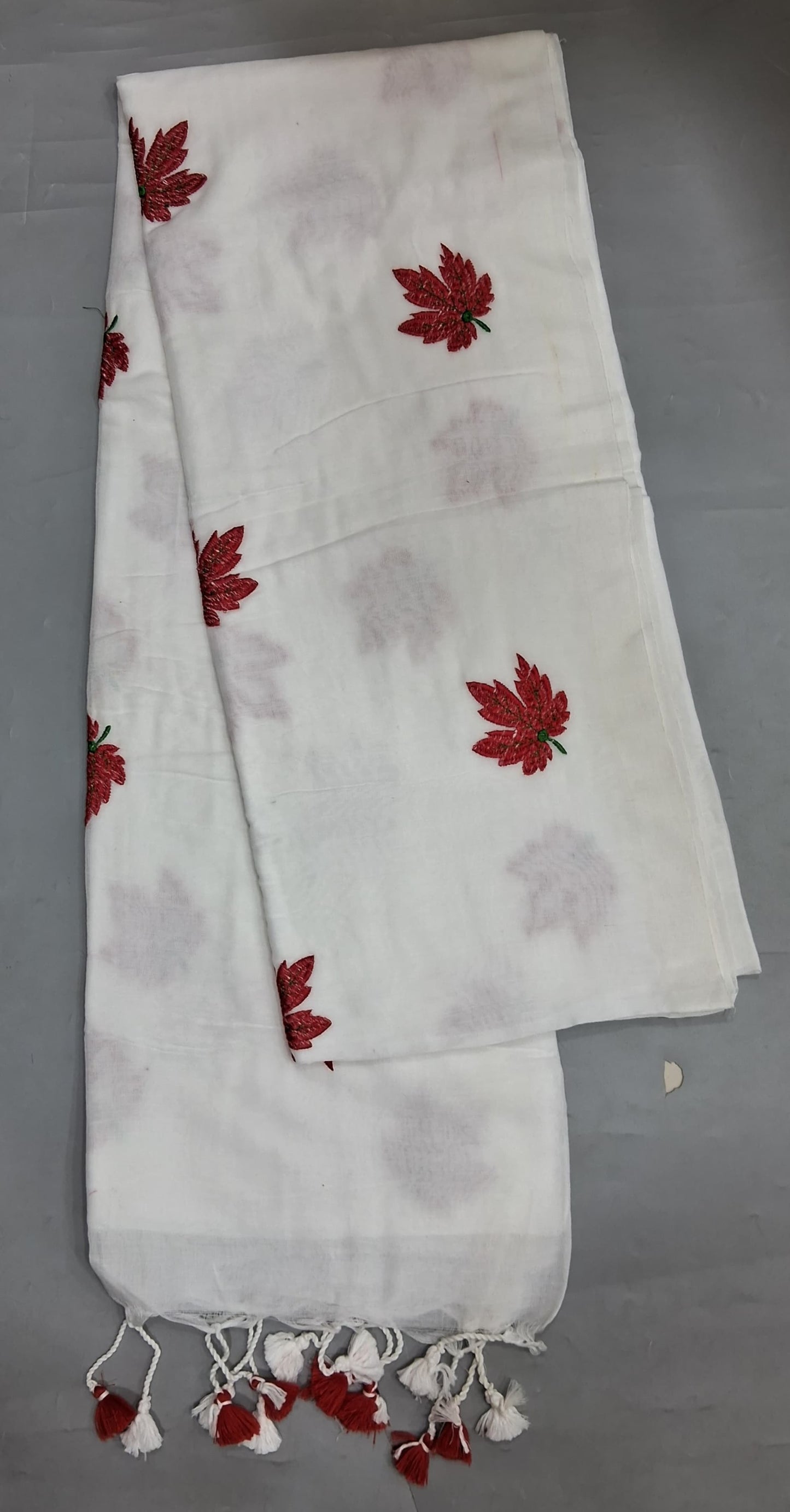 White Khadhi Cotton Saree