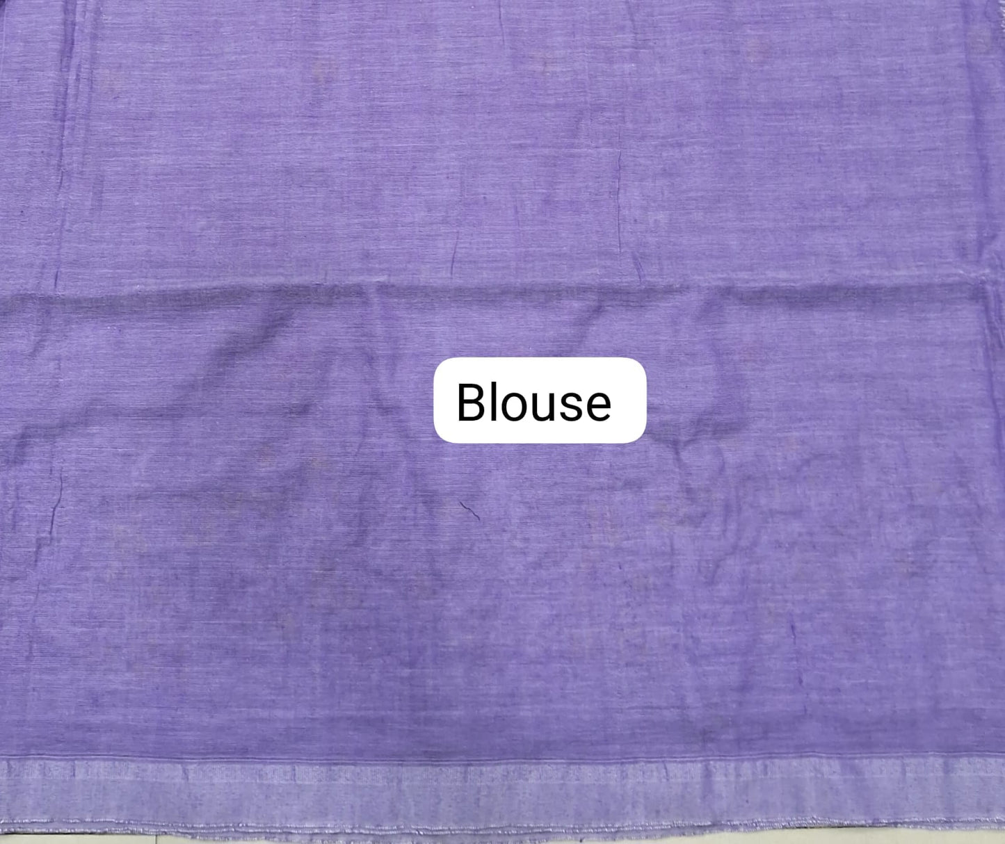 Lavender Khadhi Cotton Saree Blouse